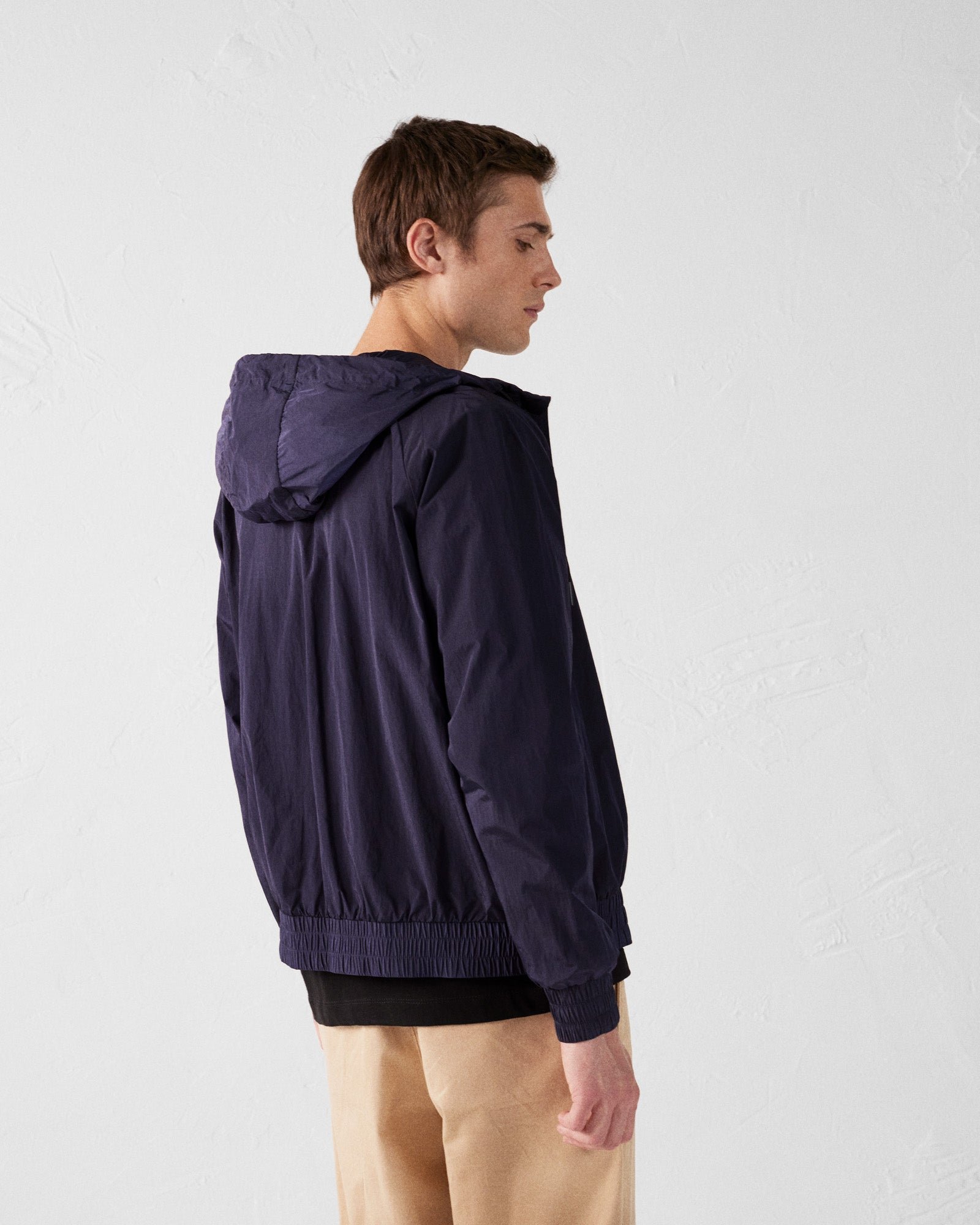Light hooded windbreaker jacket storm JOTT Blue