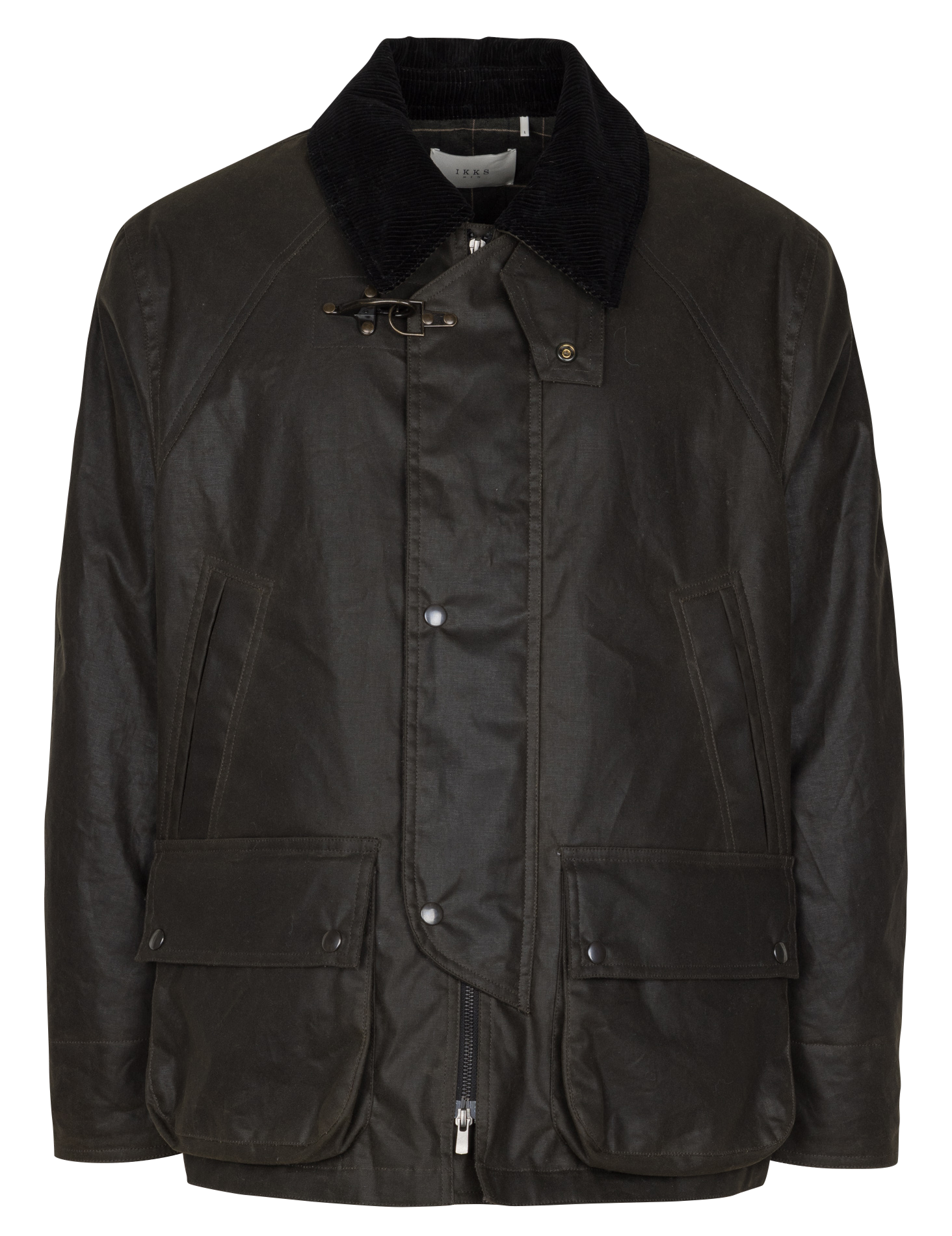 Straight cotton parka IKKS Khaki