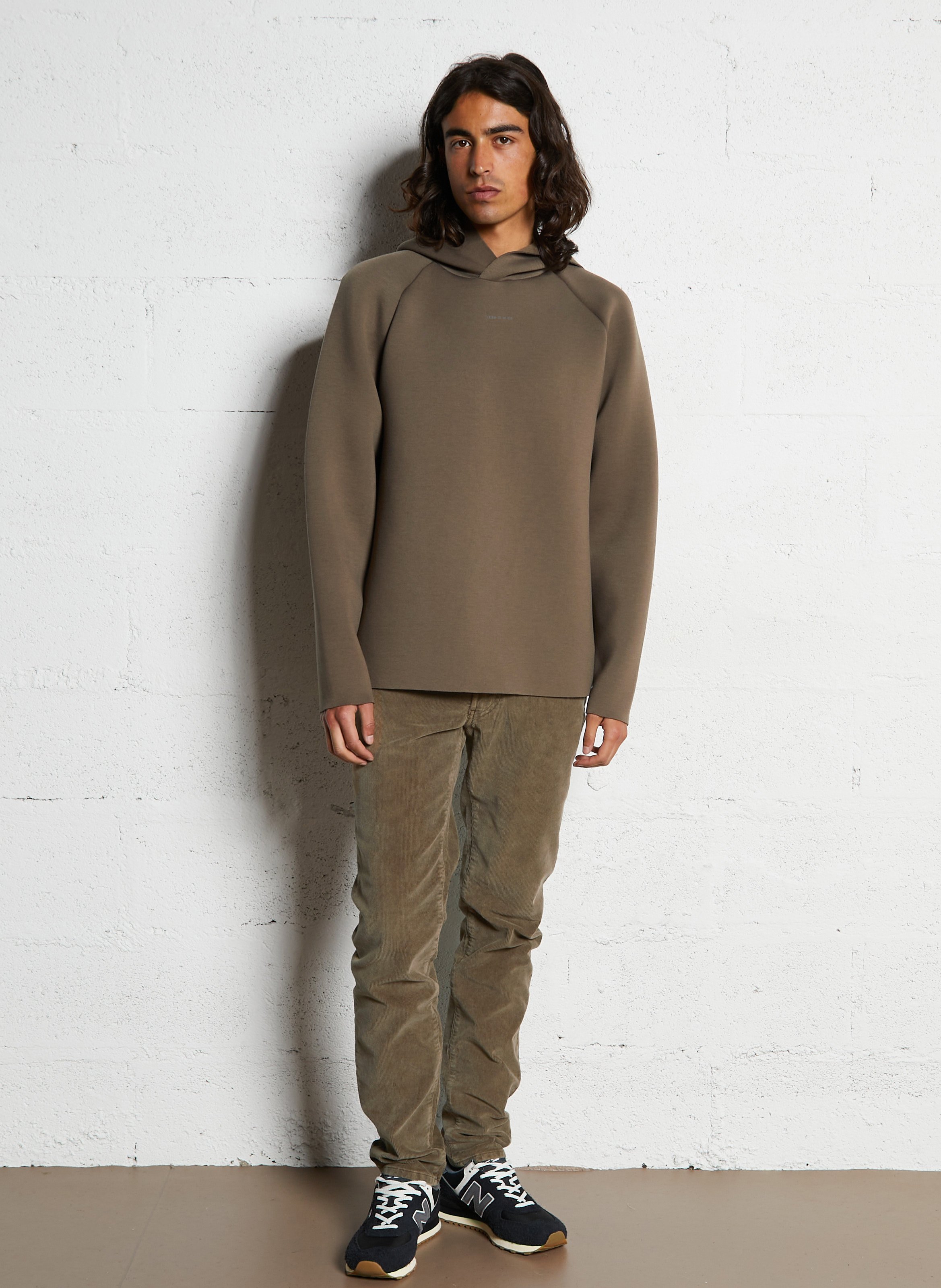 Pantalon van katoenm&eacute;lange met smalle pijp IKKS Bruin