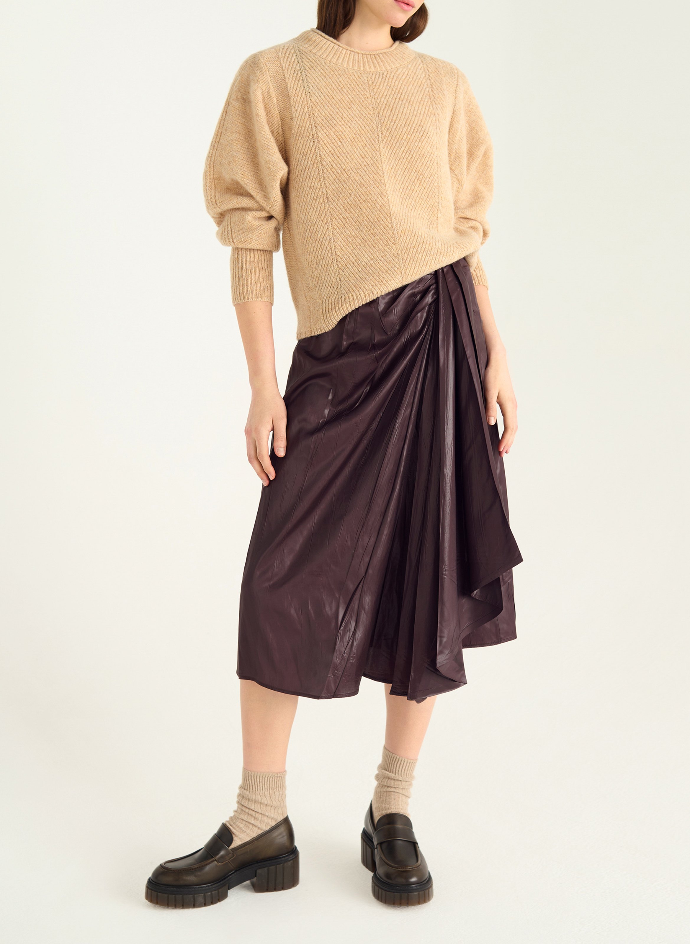 Jupe midi évasée  COTELAC Violet