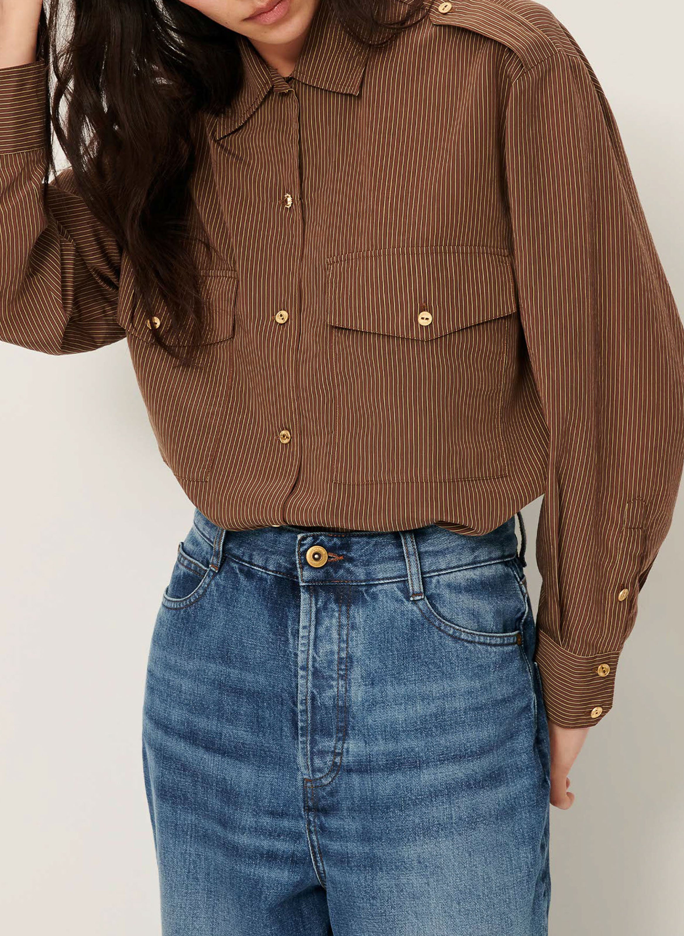 Chemise  col classique  SESSUN Beige