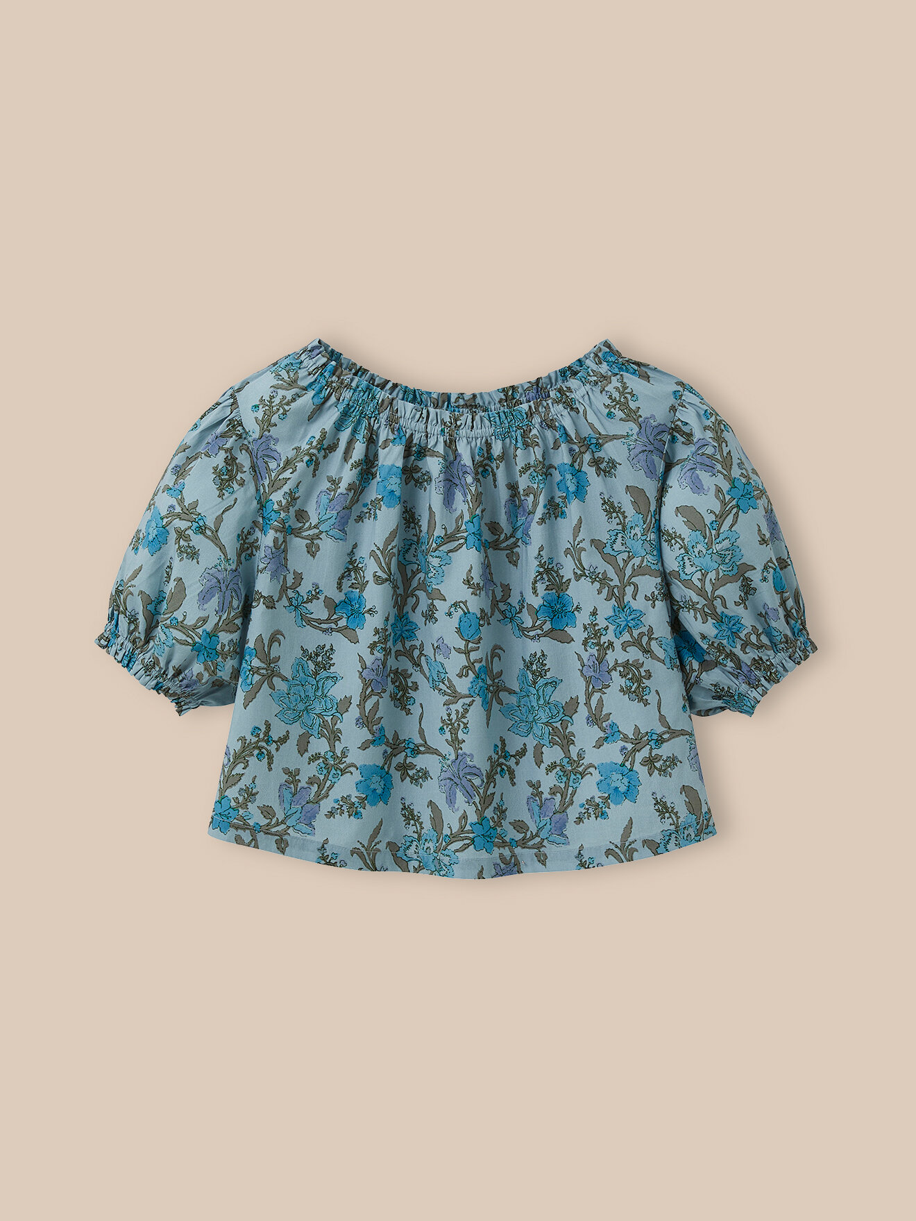 Floral printed blouse CYRILLUS Blue