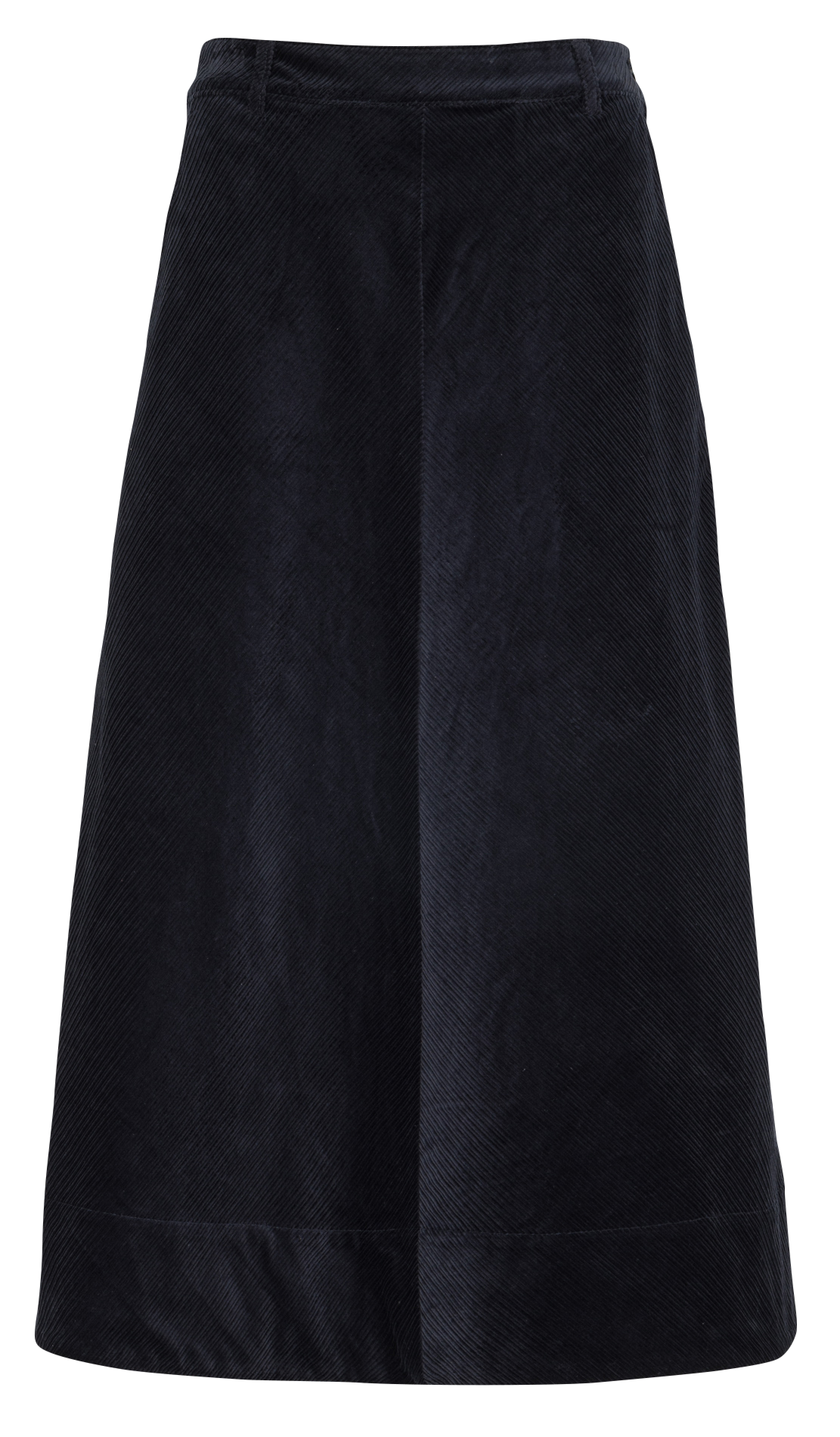 Midi rok van geribbeld fluweel RUE DE TOKYO Blauw