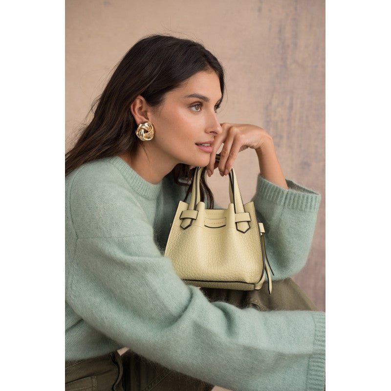 Handbag - cowhide leather POURCHET Brown