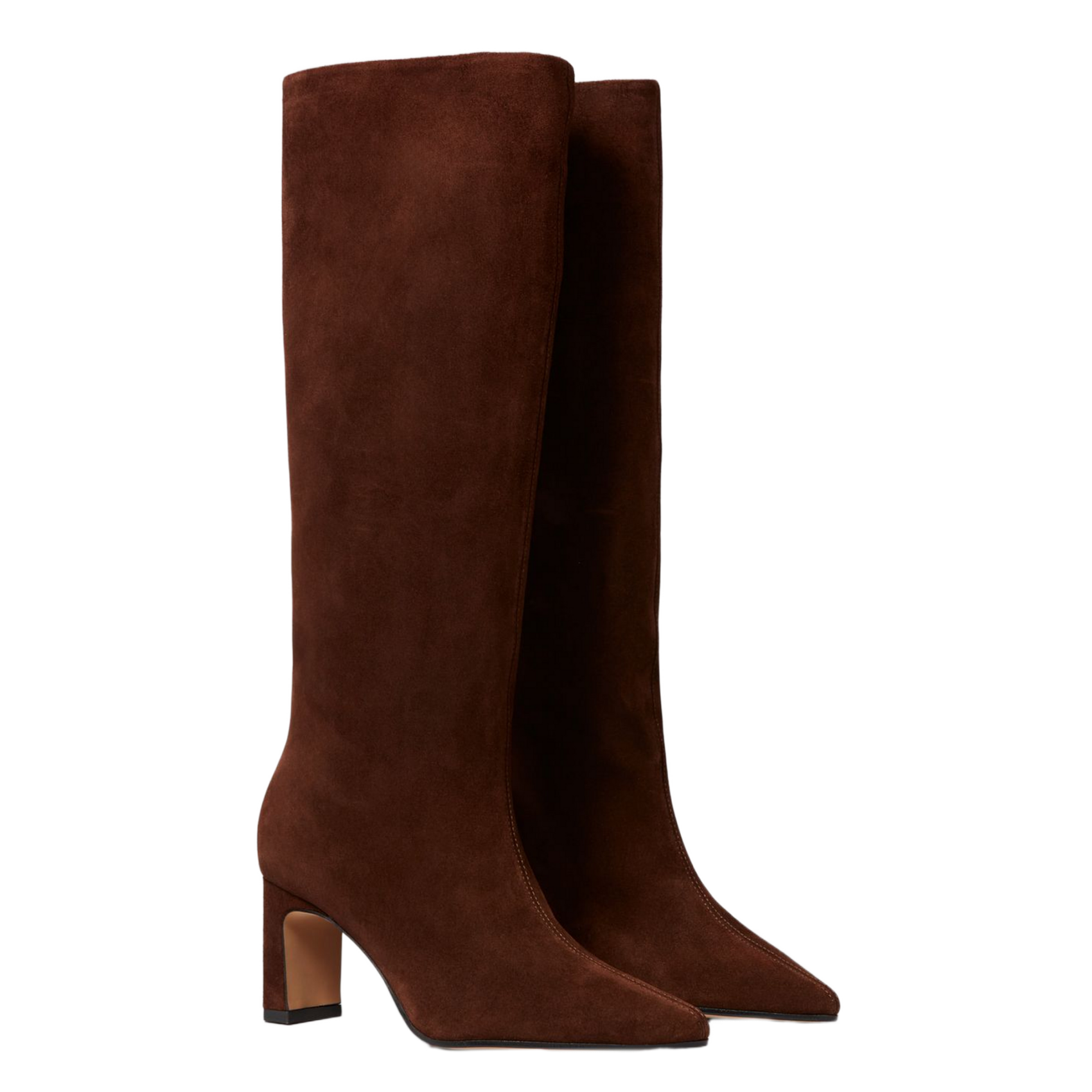 Bottes en cuir velours CLAUDIE PIERLOT Marron