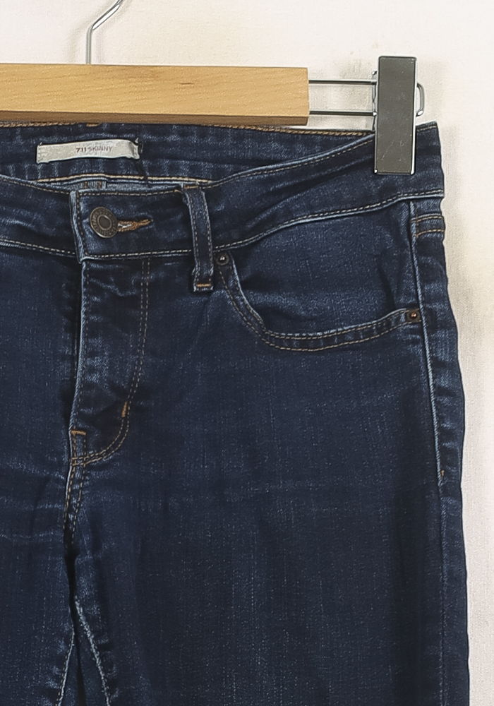 Cropped slim jeans with studs LEVI'S - Seconde main Blue