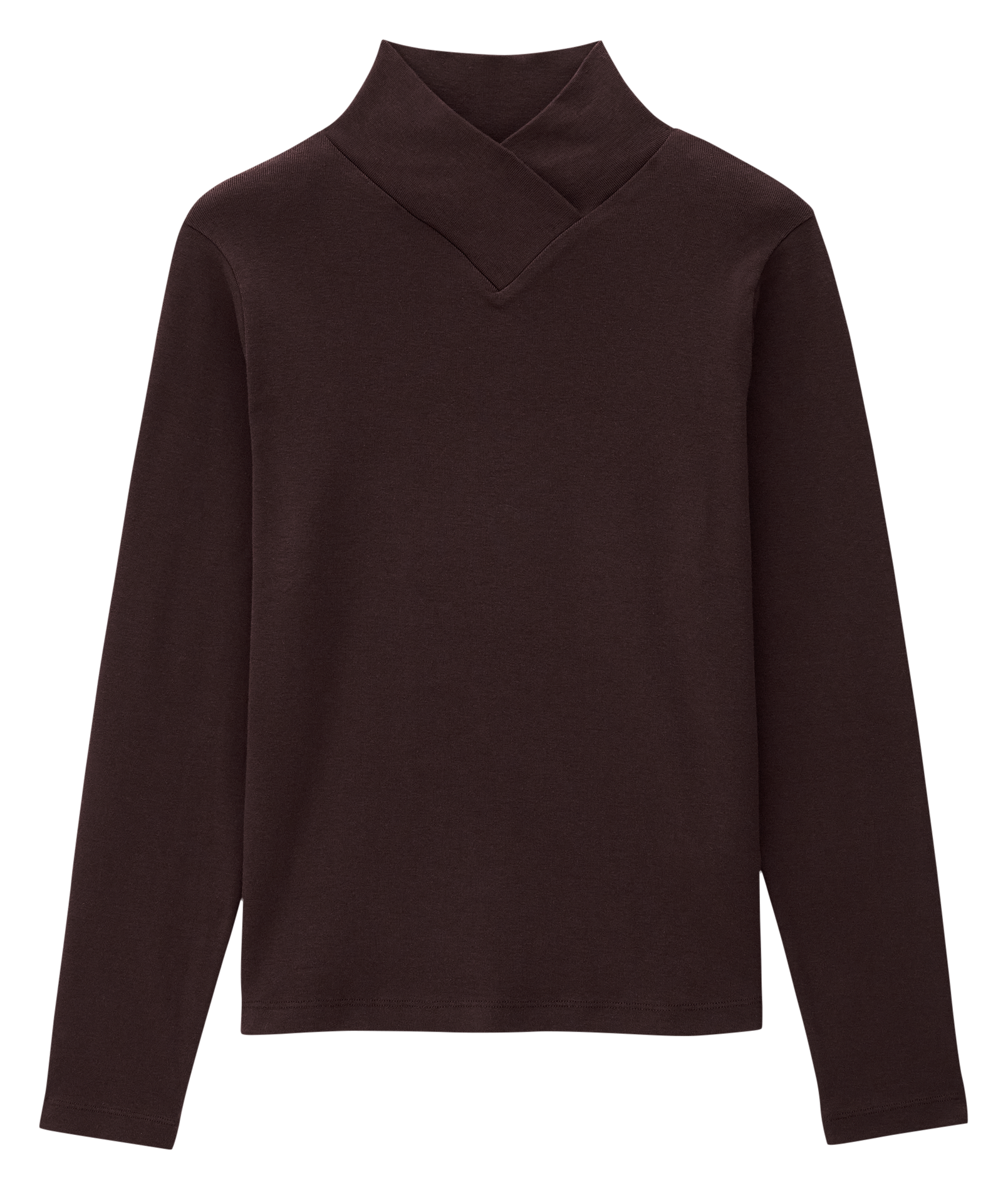 Pull col montant en en coton BA&SH Marron