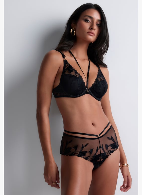 Soutien-gorge plunge foulard | Noir by AUBADE Soutien-gorge plunge foulard Noir