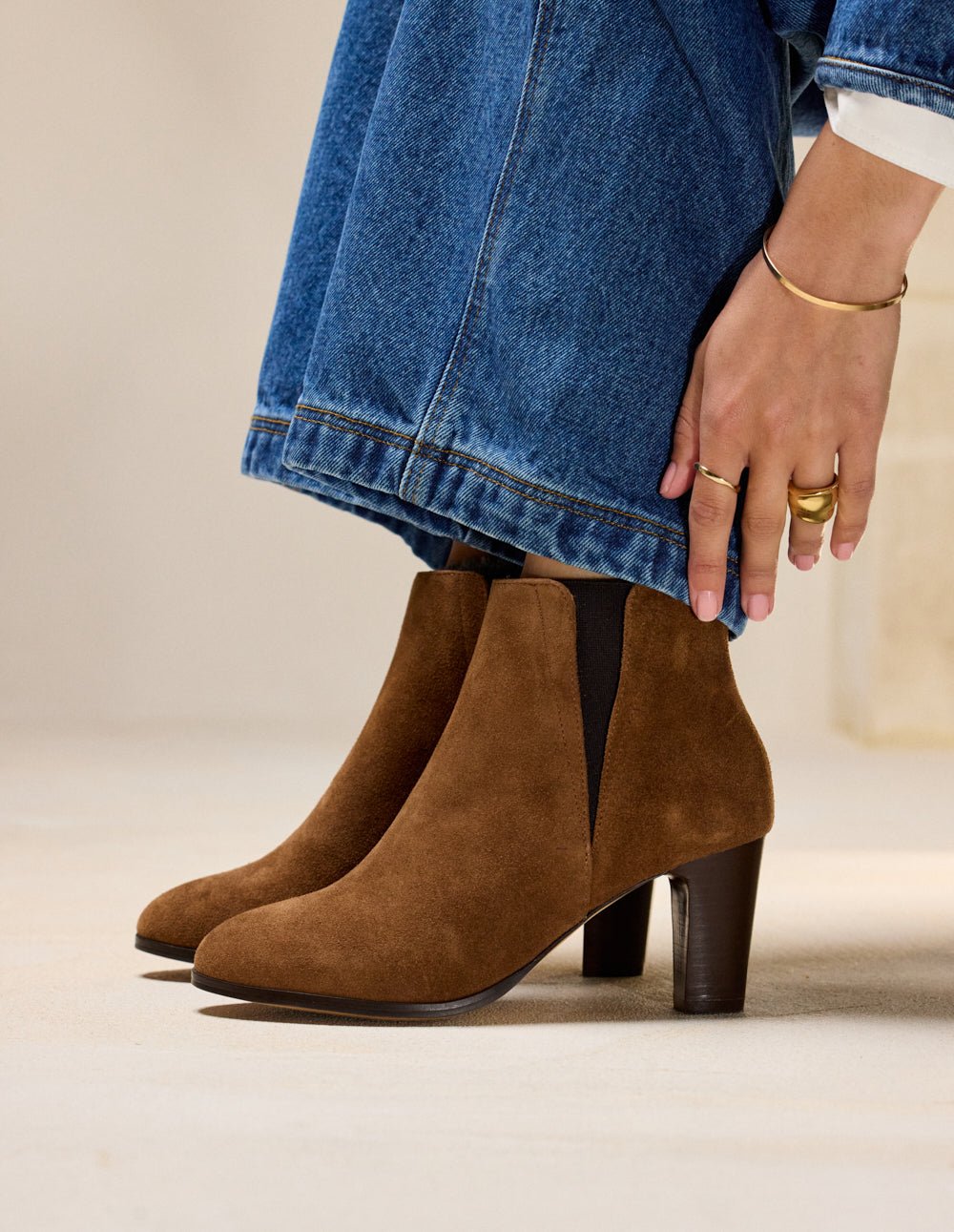 Ankle boots with heel ODAJE EX. M.MOUSTACHE Brown