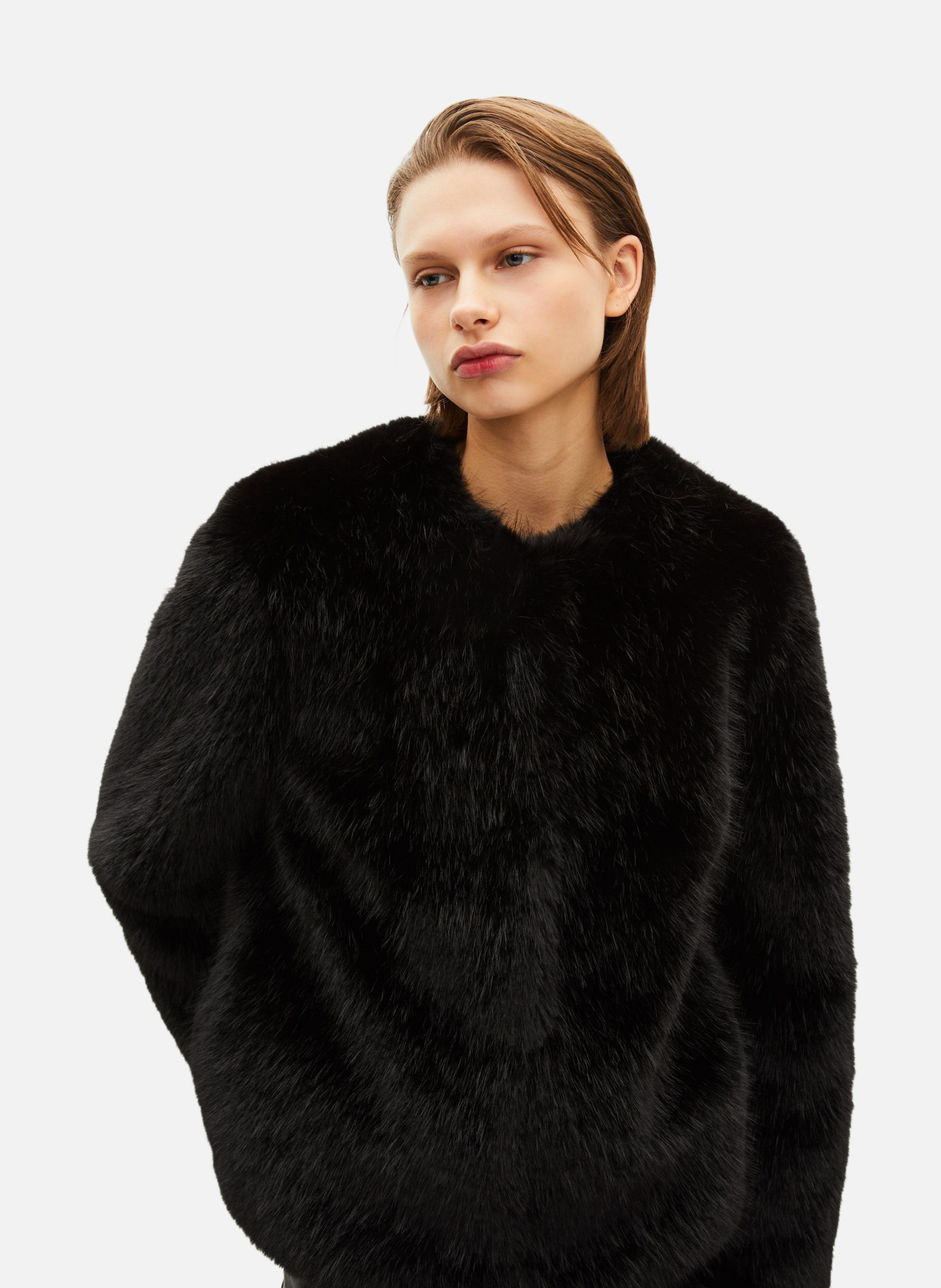 Manteau court effet fourrure THE KOOPLES Noir