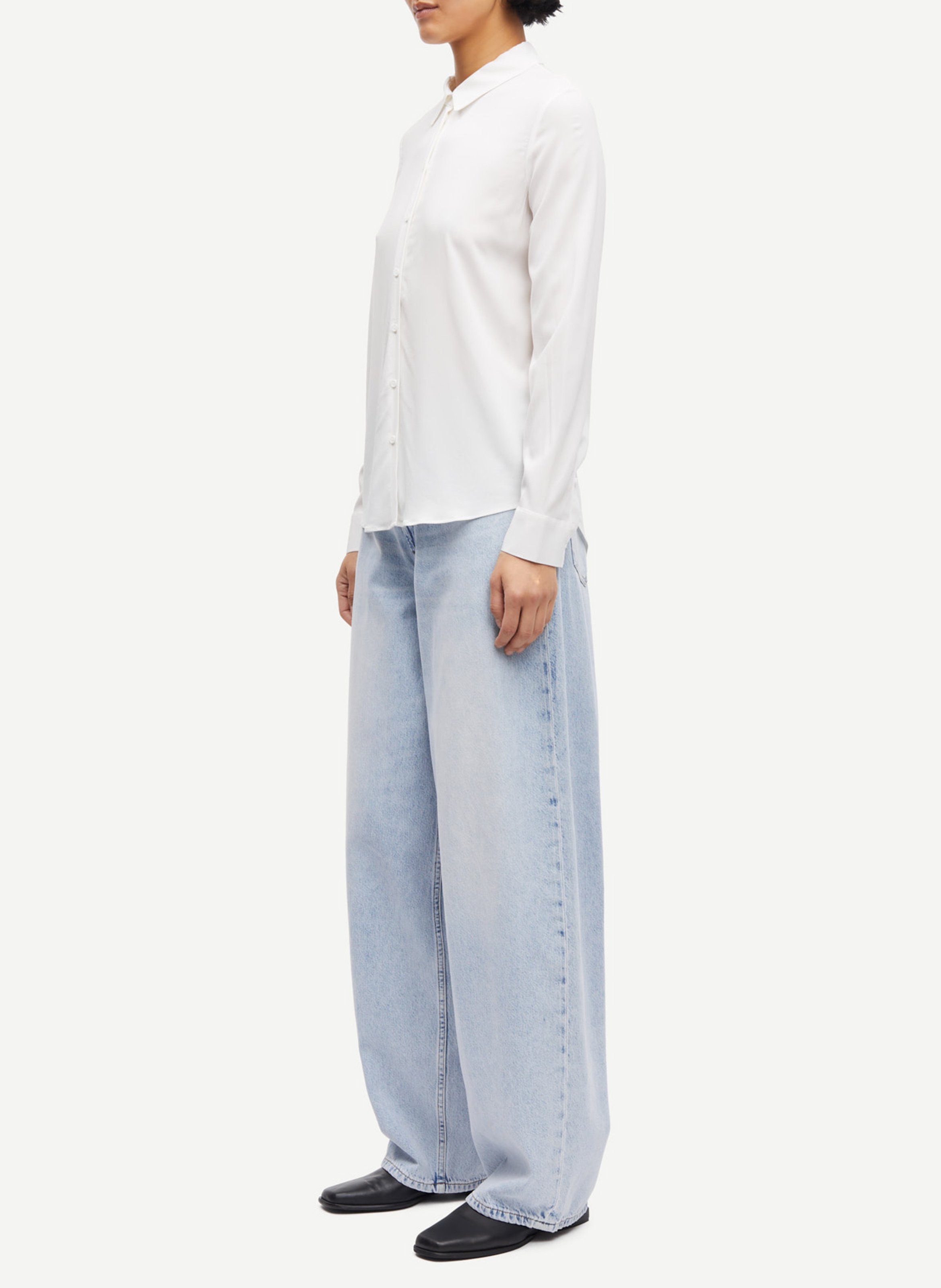 Shirt with classic collar SAMSOE SAMSOE White