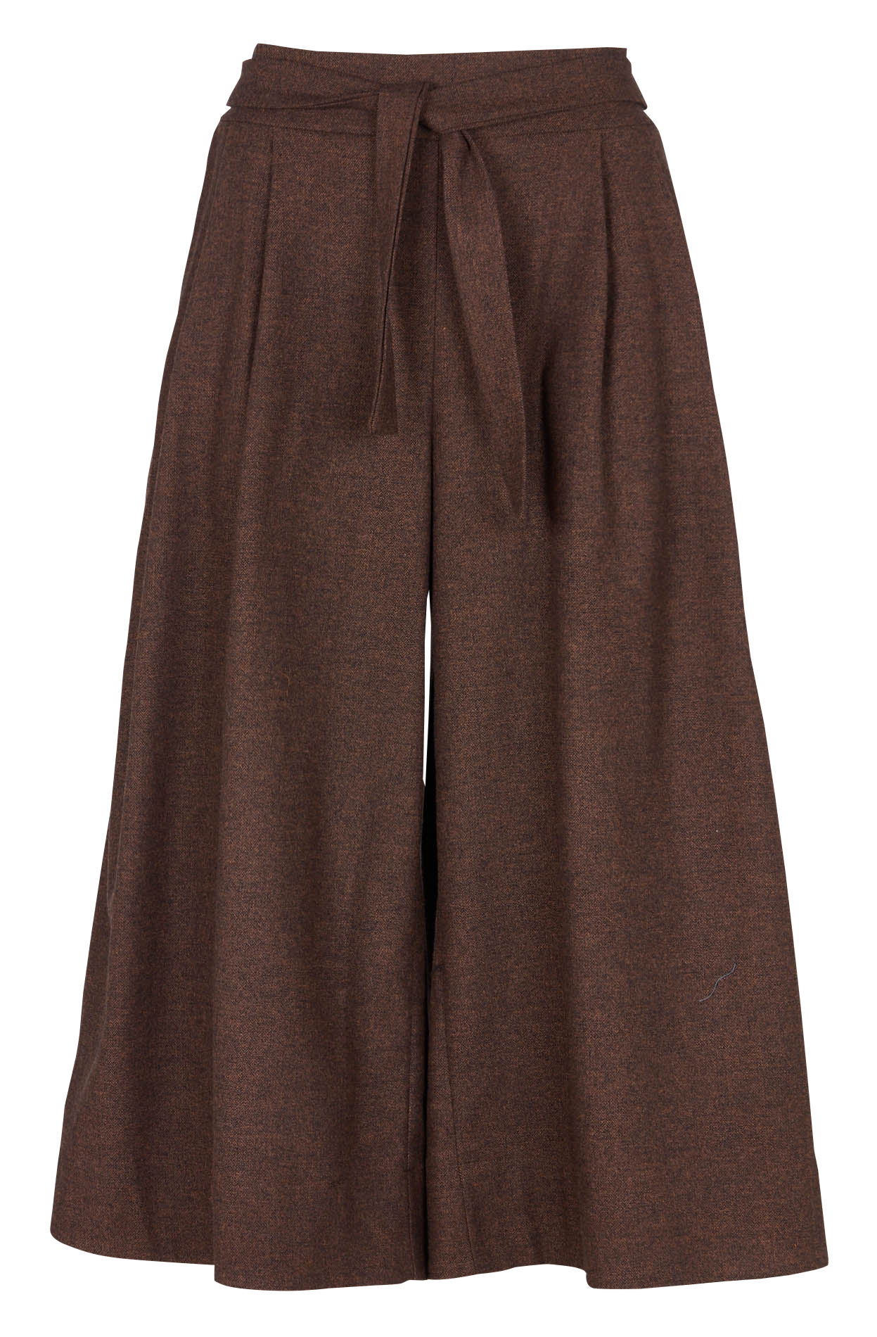 Pantalon 7/8ème en coton mélangé LA FEE MARABOUTEE Marron