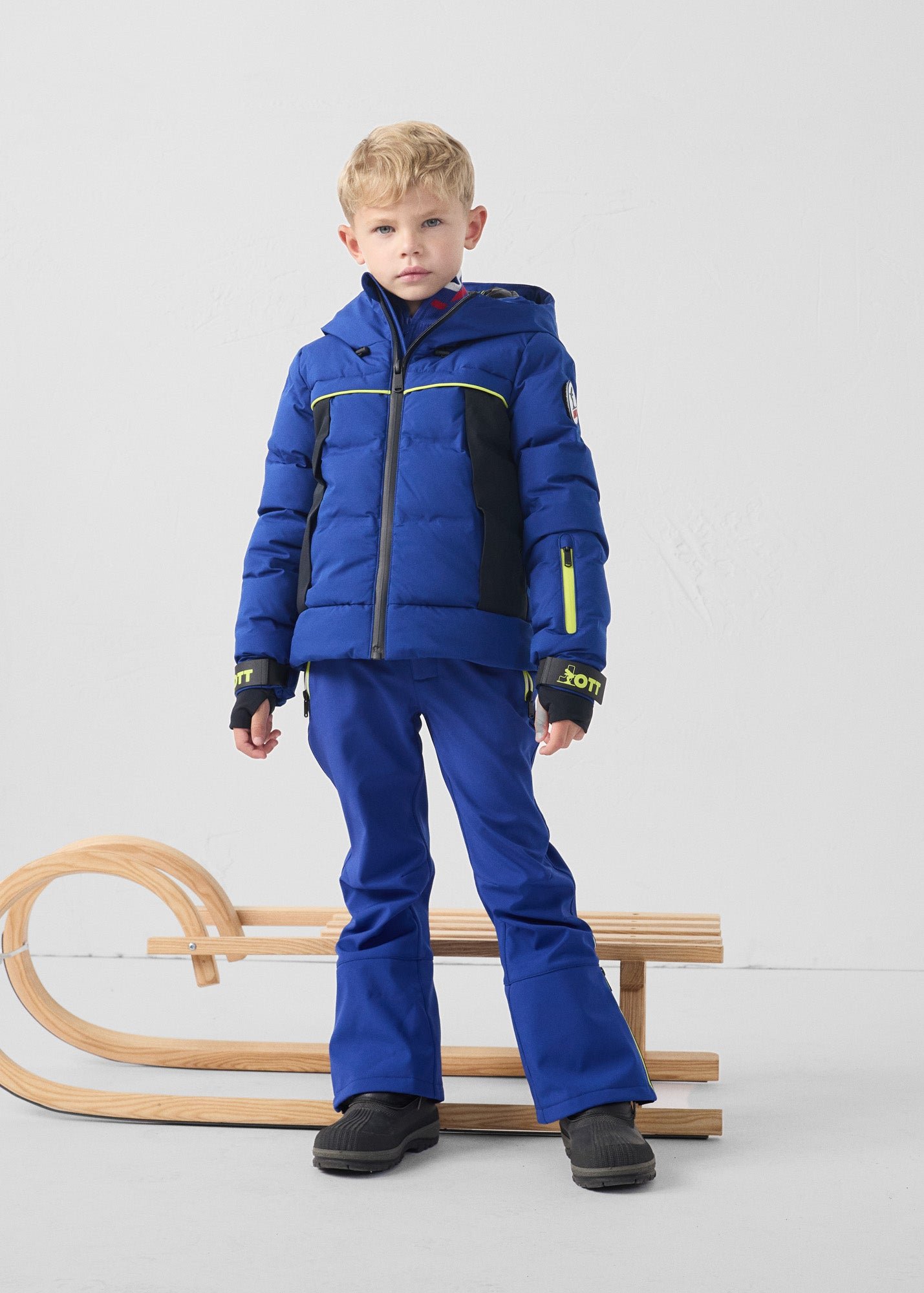 Children's ski jacket for extreme cold Cembros JOTT Blue