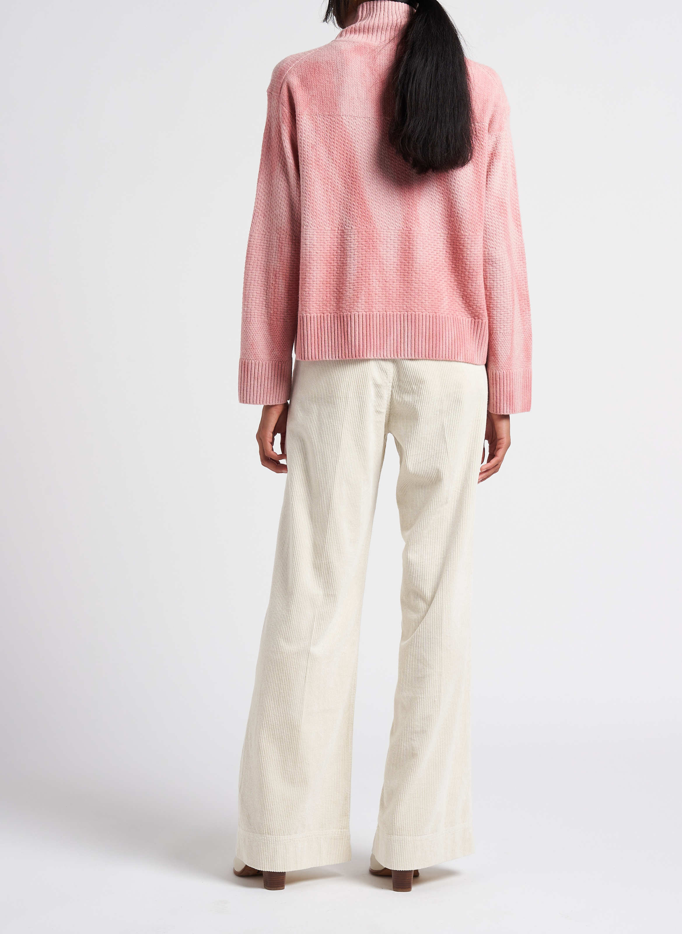 Loose-fitting wool-blend sweater with high neck PAUL SMITH Pink