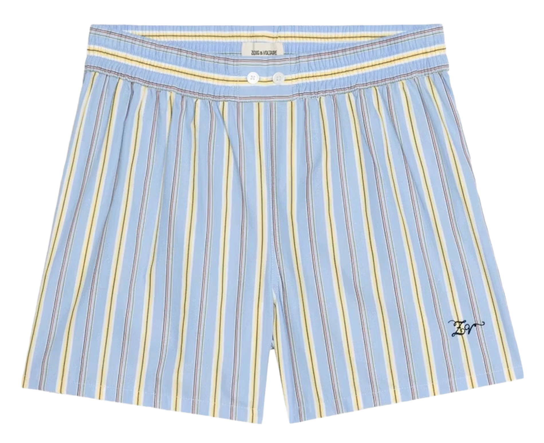 Gerade geschnittene Baumwoll-Shorts mit Streifen ZADIG&VOLTAIRE Blau