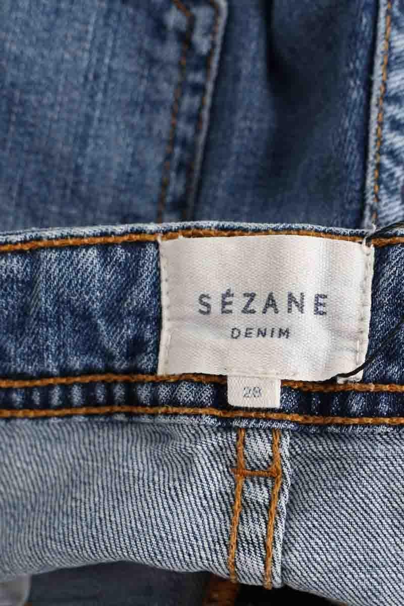 Cropped slim jeans with studs SEZANE - Seconde main Blue