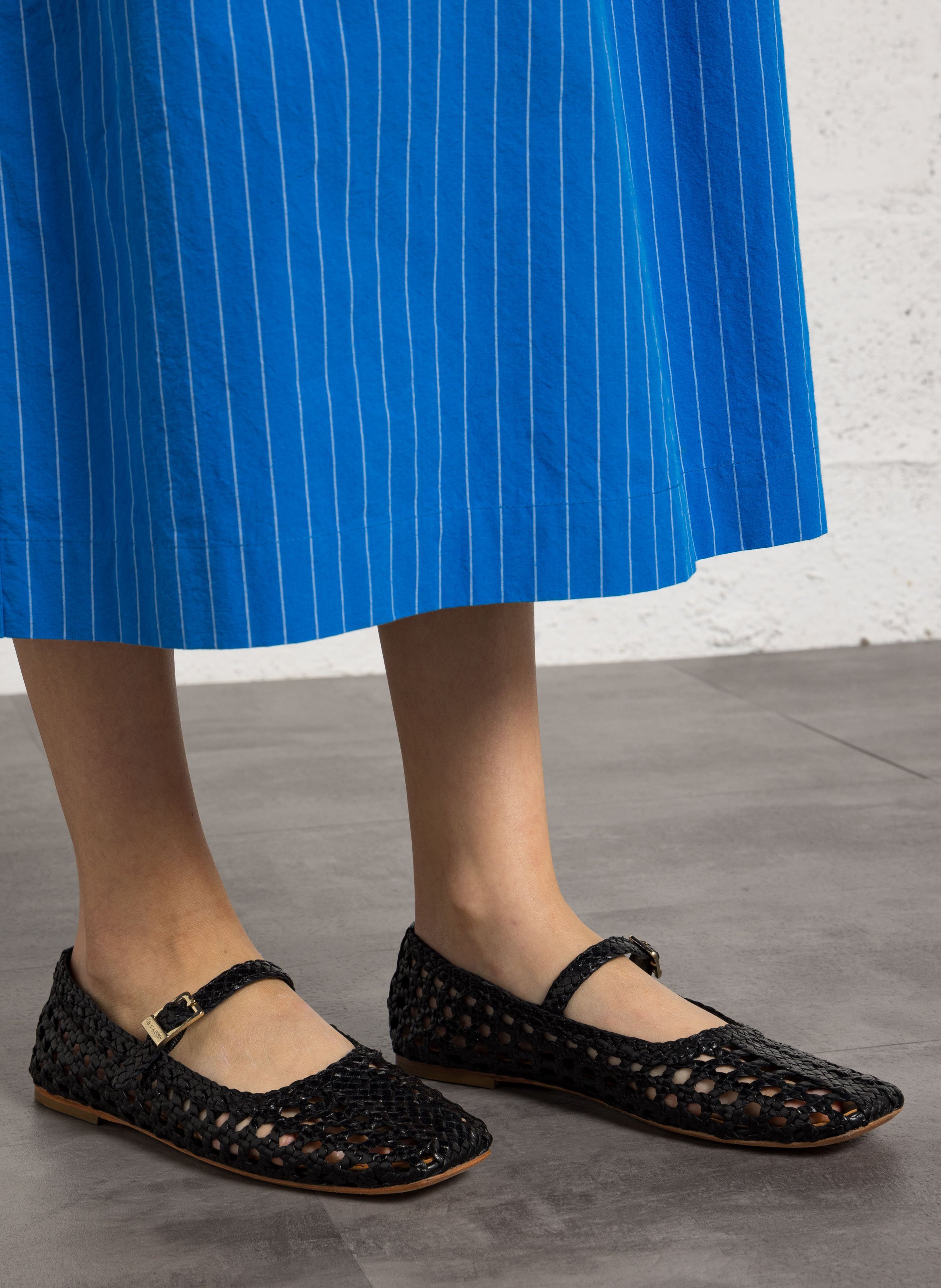 Ballerinas aus geflochtenem Leder JB MARTIN Schwarz