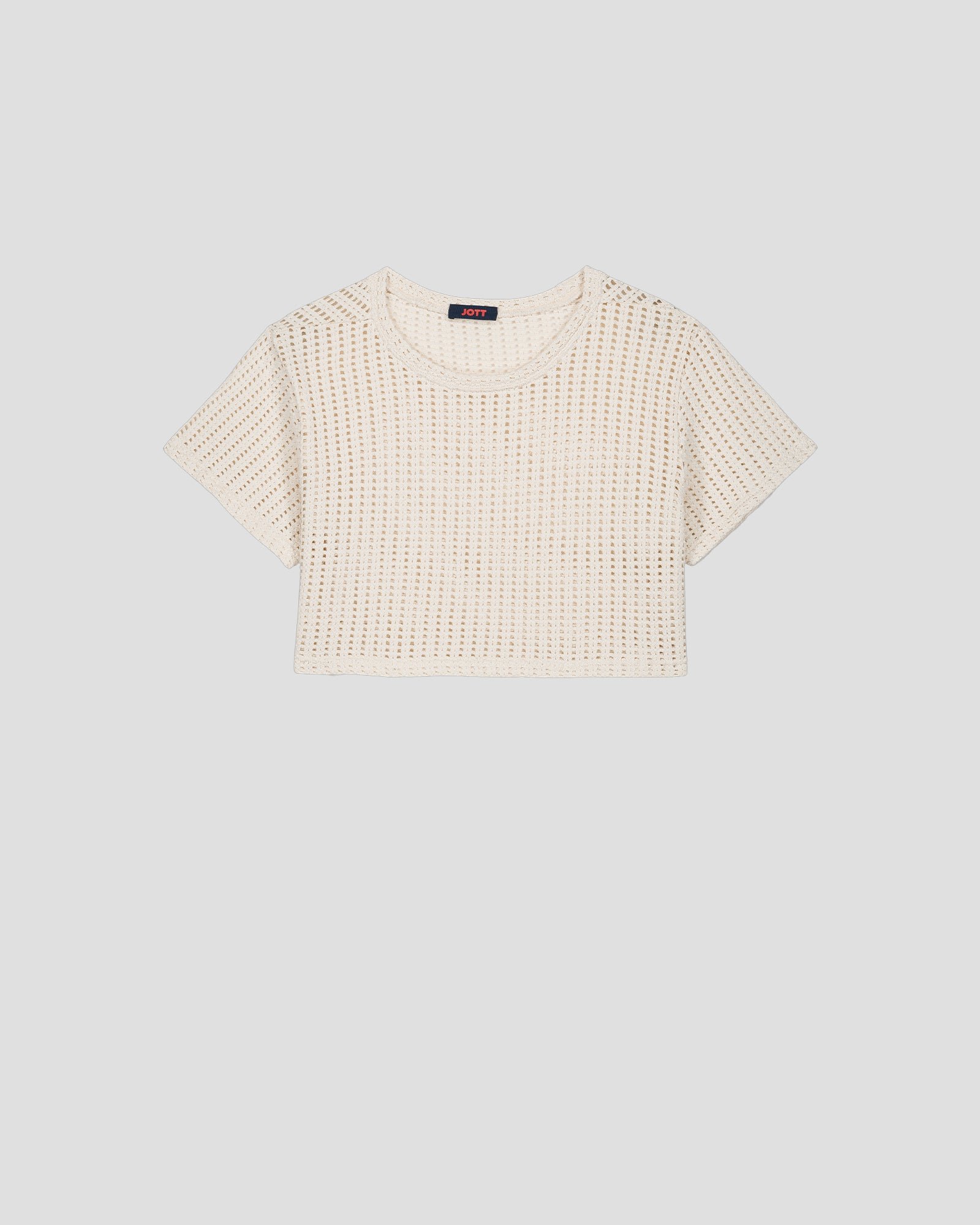 Round-neck cotton knit Giada T-shirt JOTT White