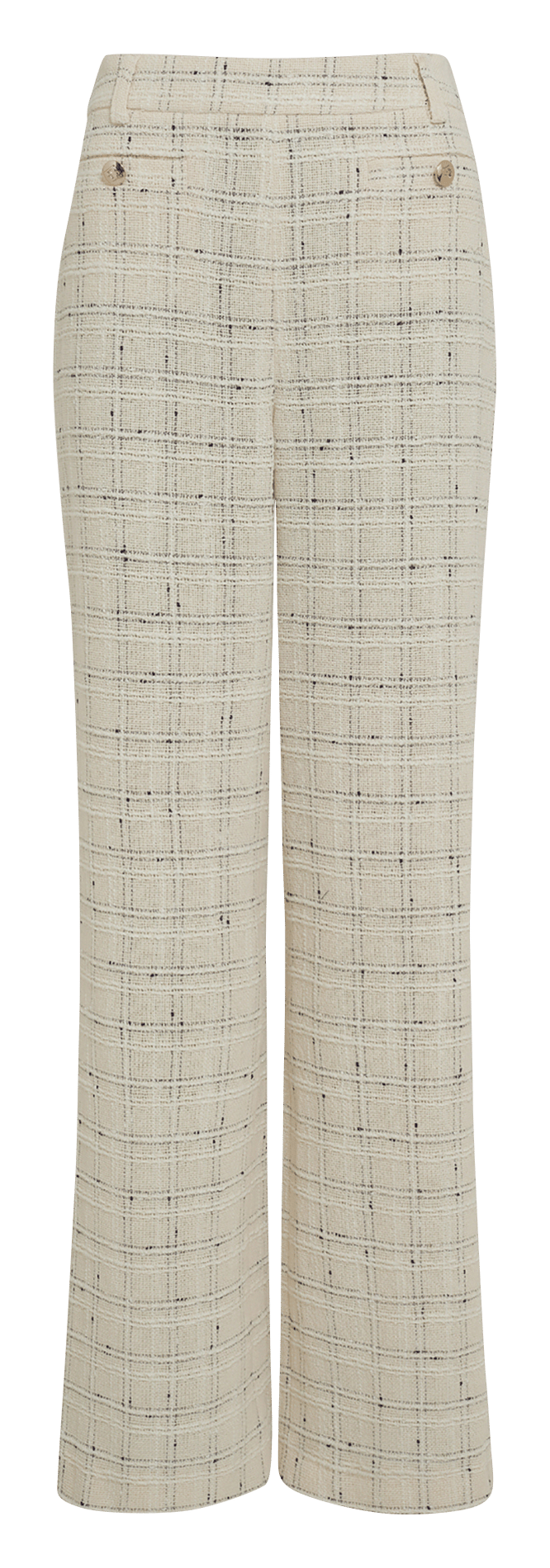 High-waisted straight tweed pants GERARD DAREL Beige