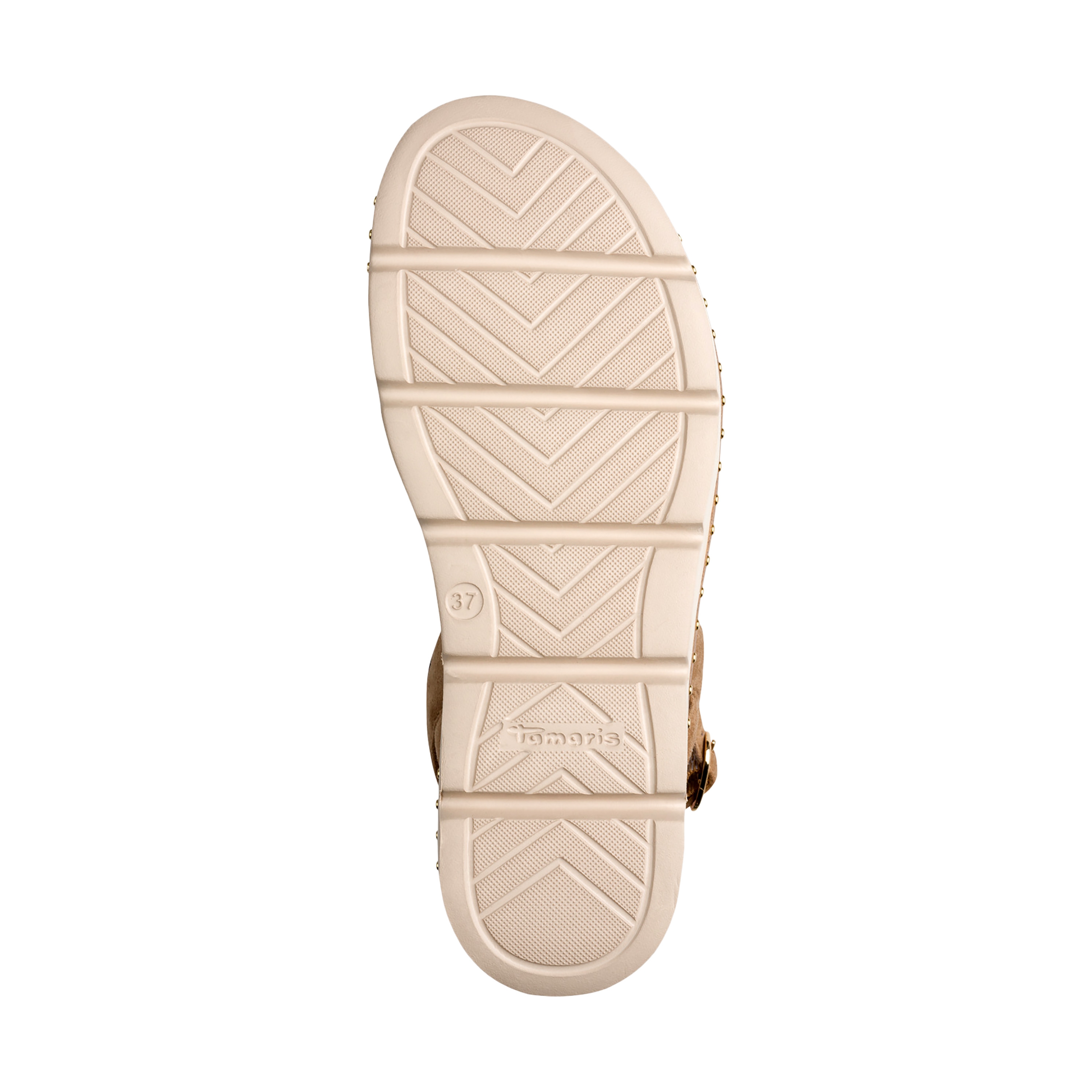 Wedge leather sandals TAMARIS Beige