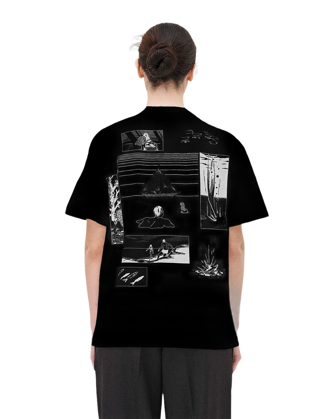 Oversized T-shirt by Gumi Merceron Noyoco Black