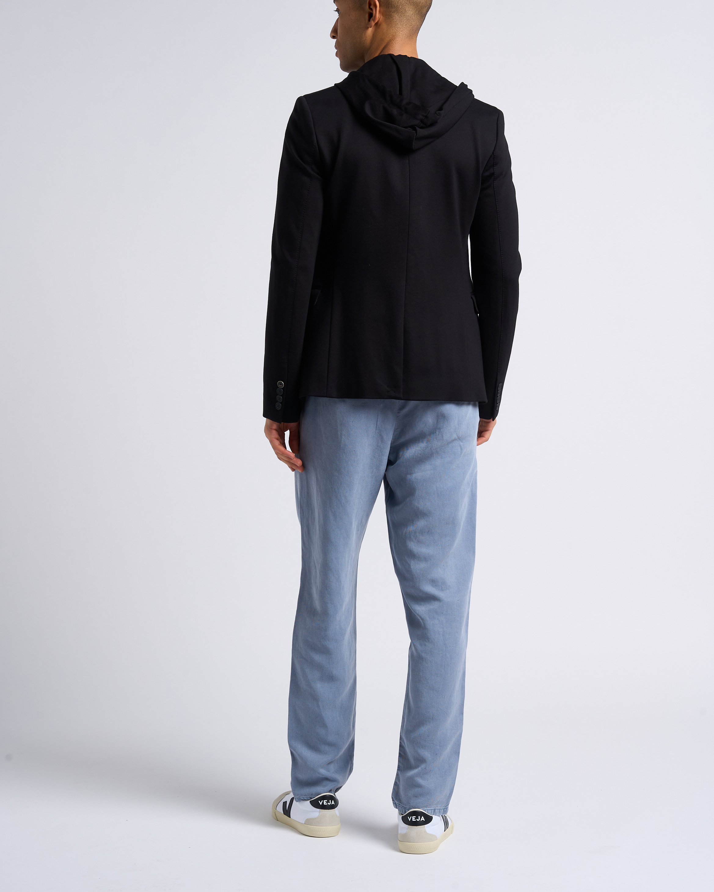 Jasje met klassieke kraag en capuchon IKKS Zwart