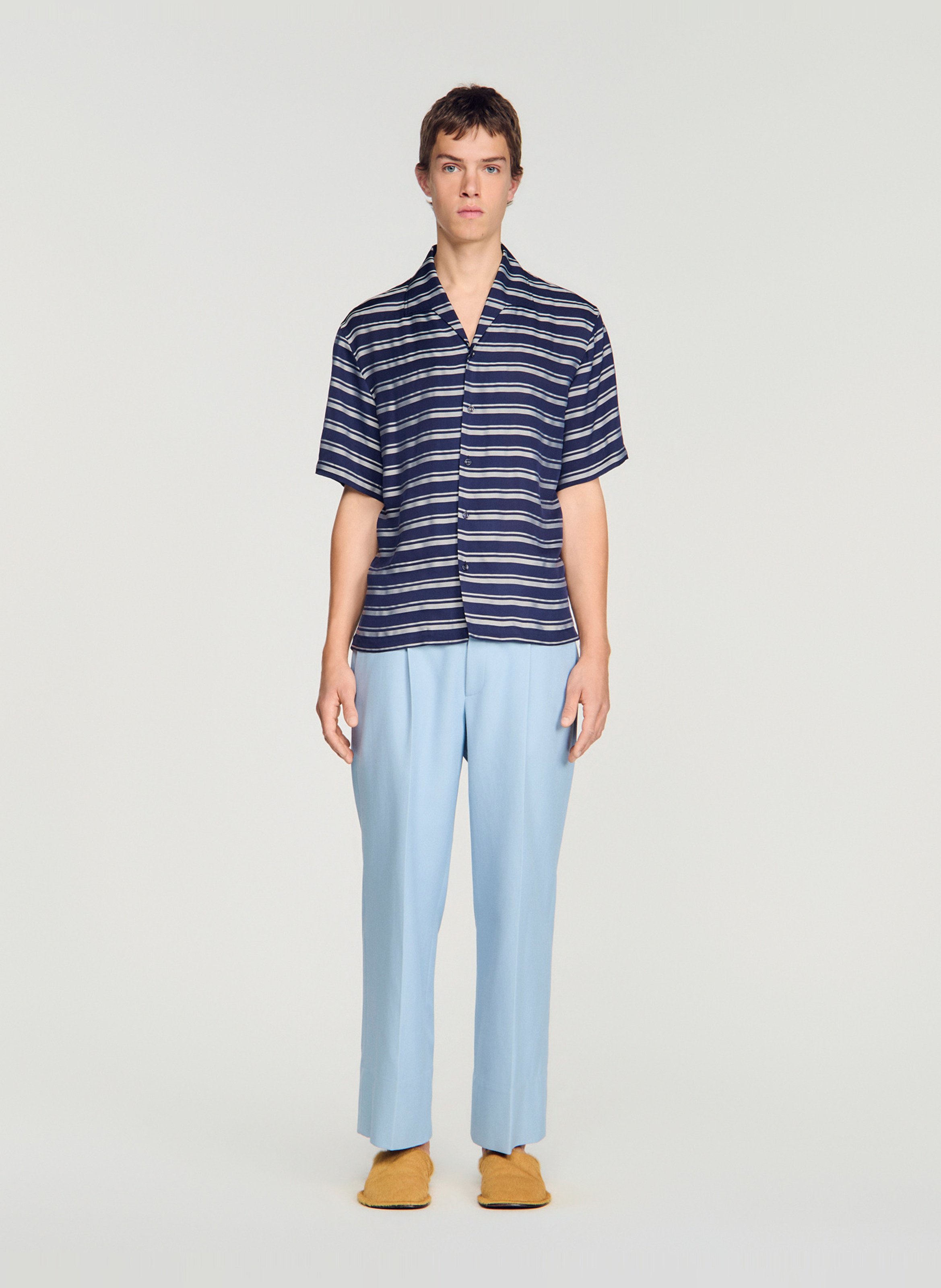 Chemise droite à rayures SANDRO Blue