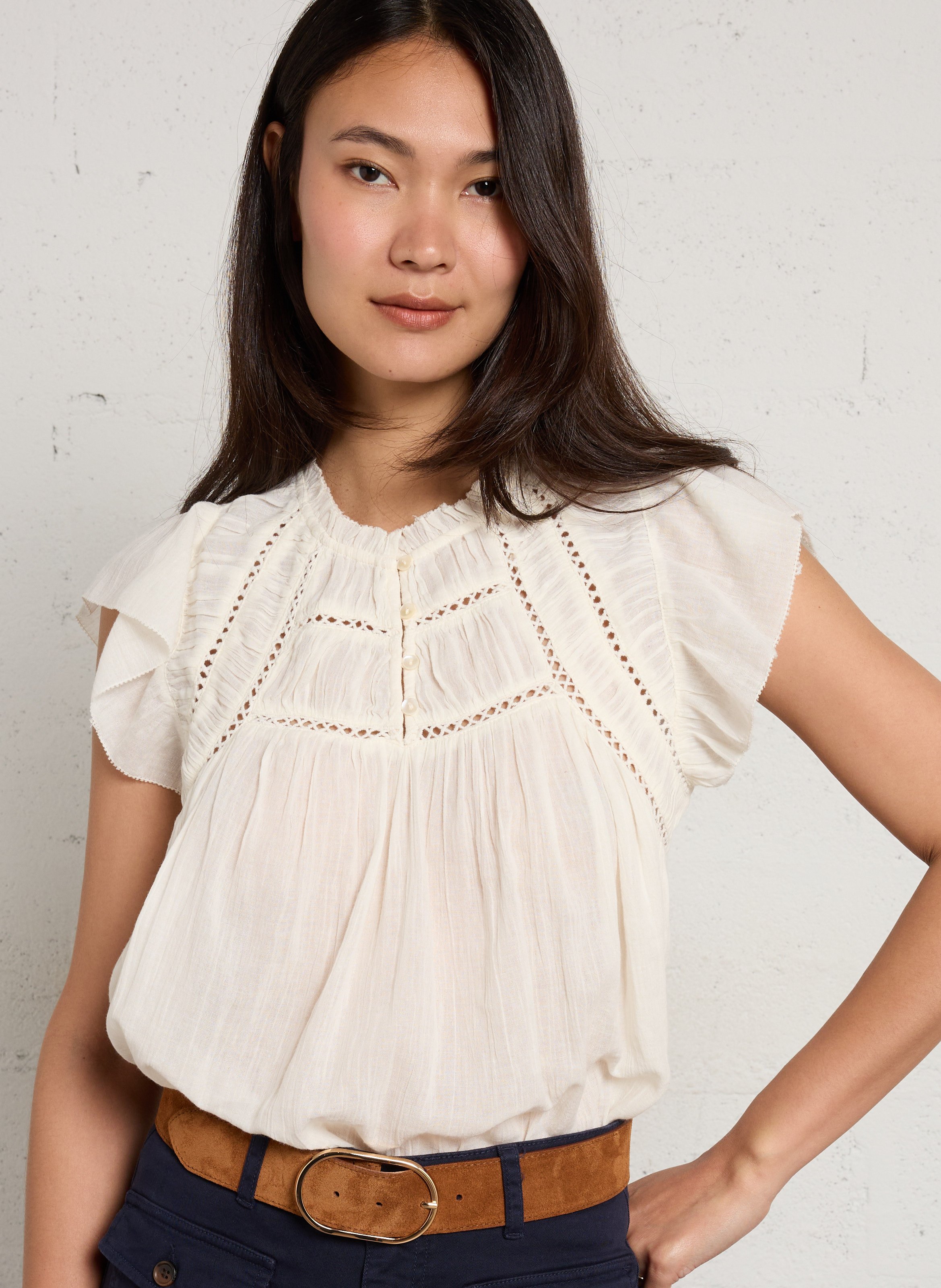 Katoenen blouse MAISON 123 Beige