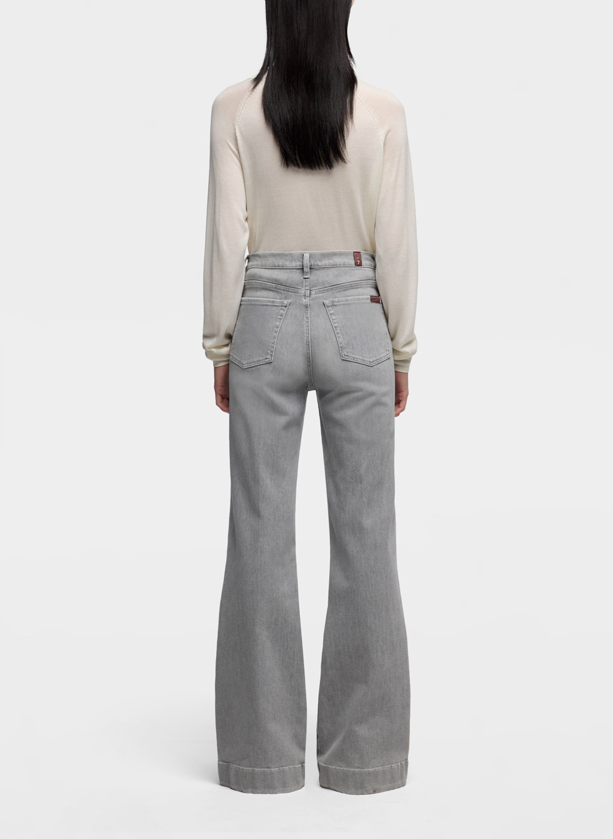 Kurze Steppjacke mit Fellkapuze 7 FOR ALL MANKIND Grau
