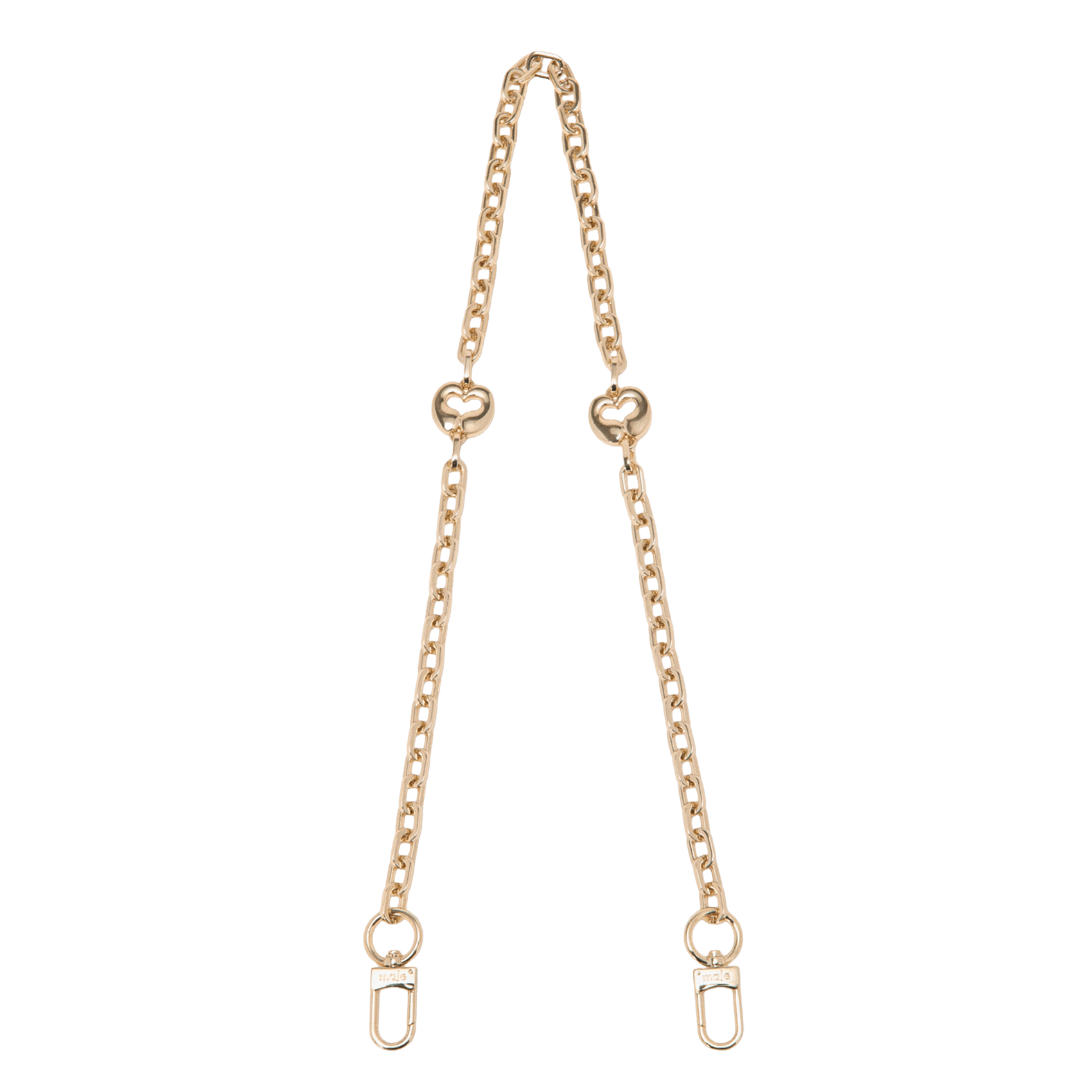Leren schoudertas met ketting MAJE Goudkleurig