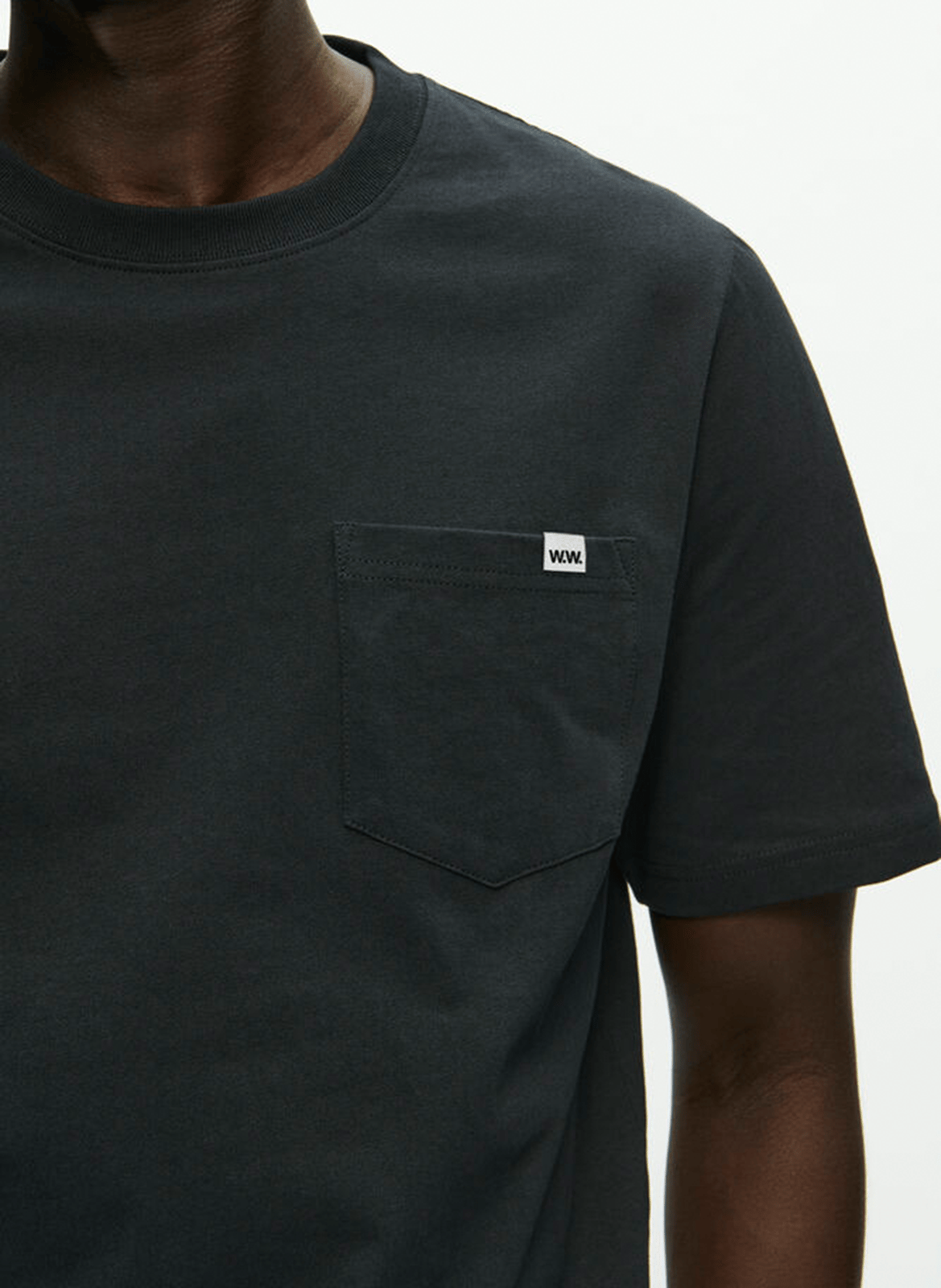 Recht T-shirt van biokatoen WOOD WOOD Zwart