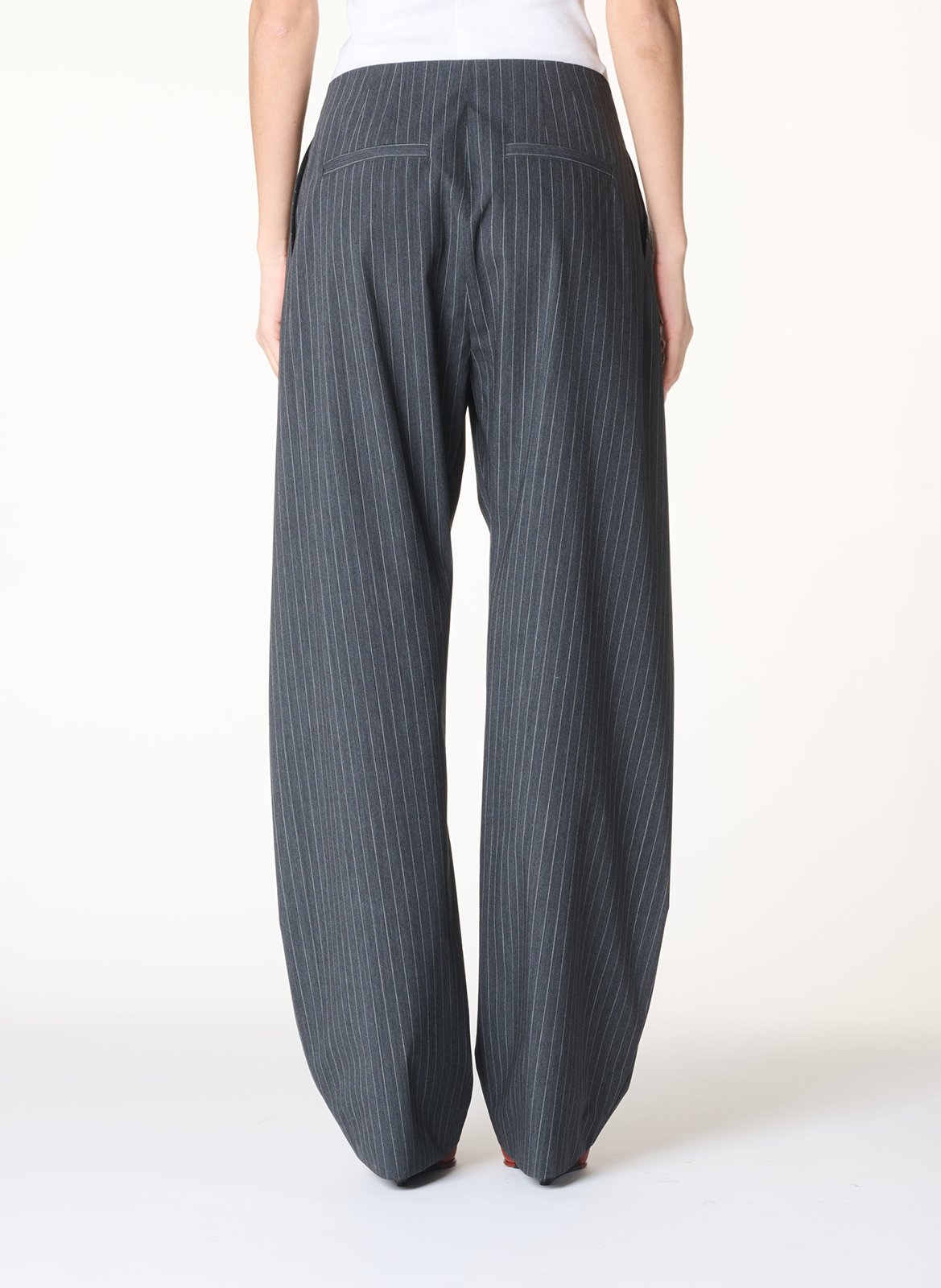 Straight striped wool blend pants | Grey IRO Women