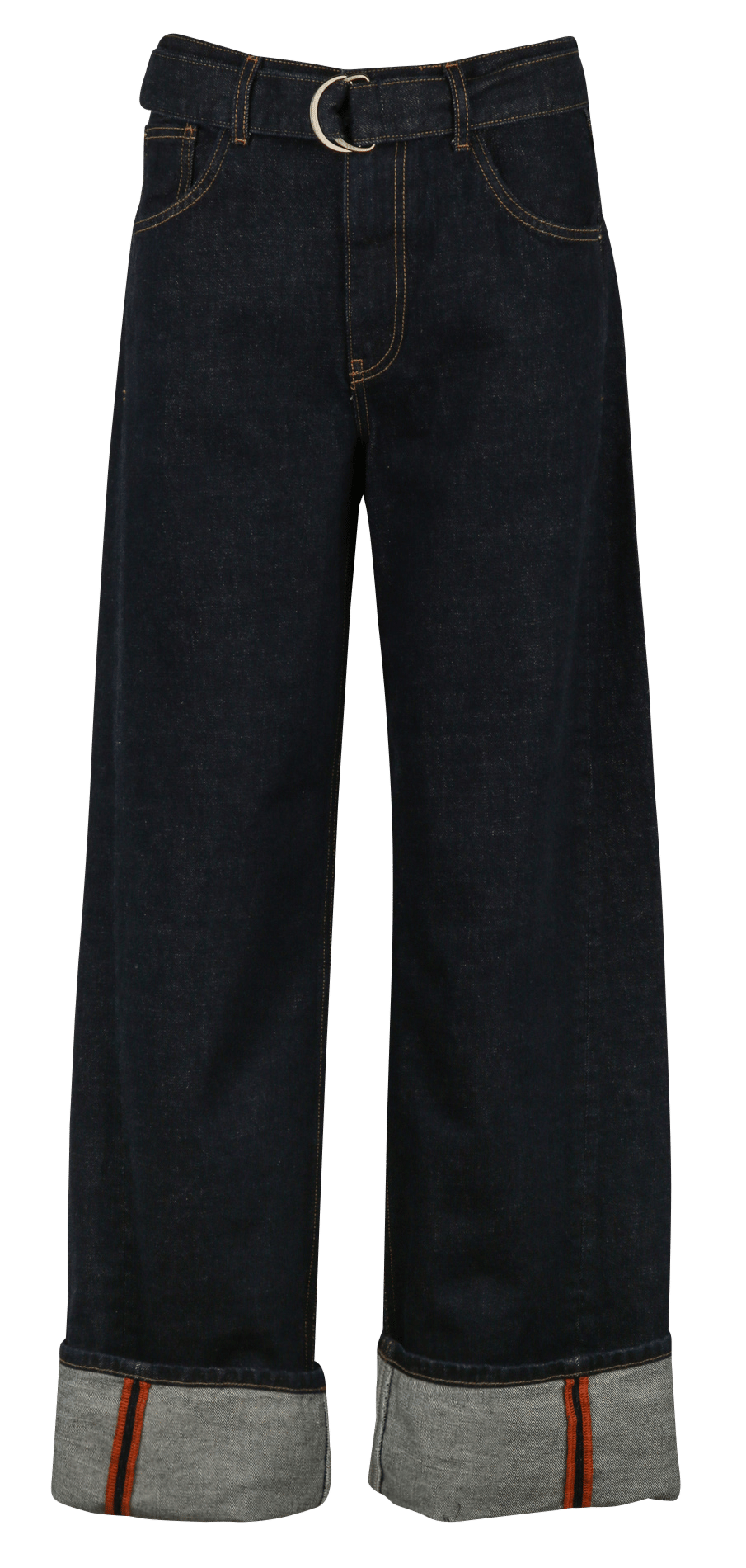 Jean large taille haute en coton LIU JO Bleu