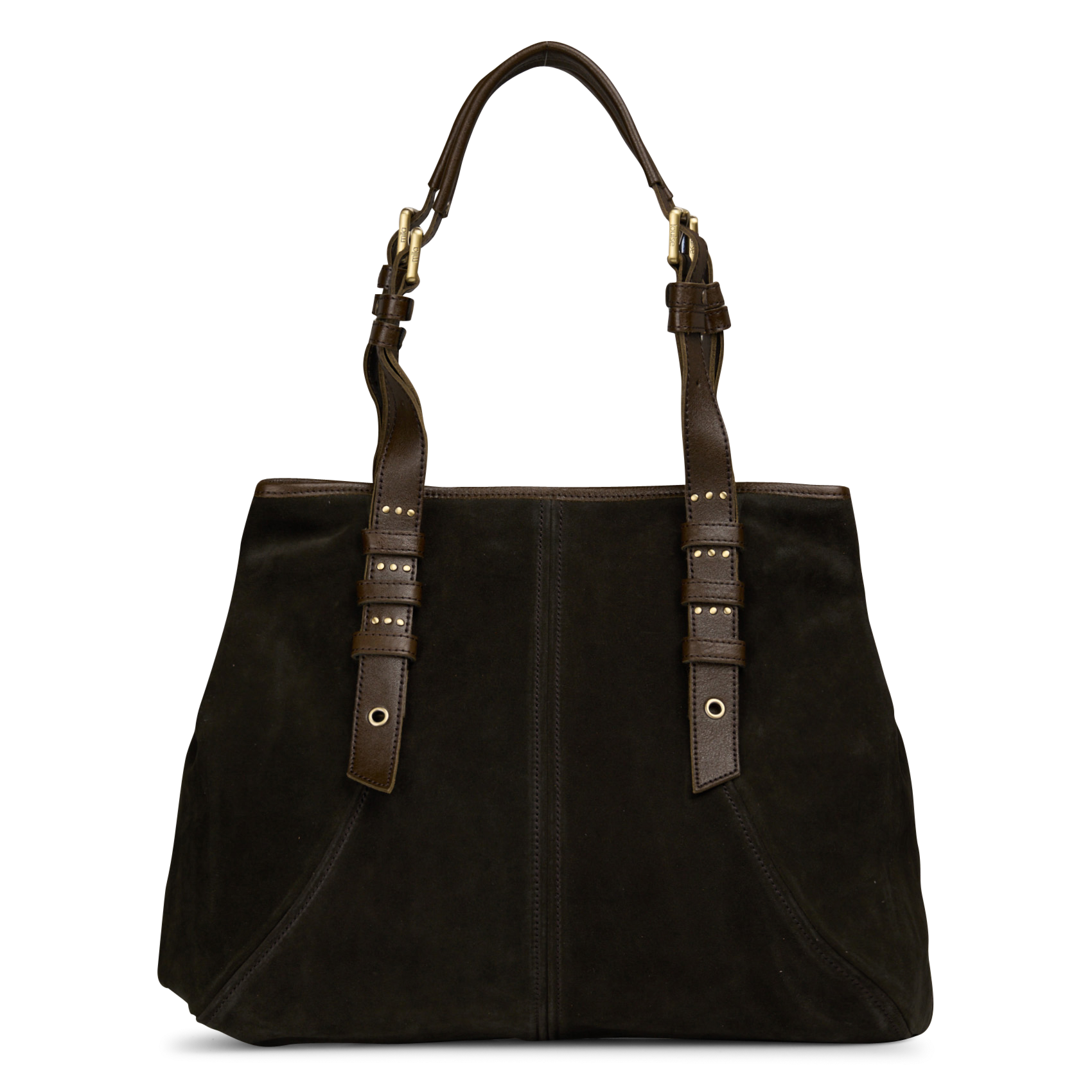Schultertasche aus Leder MILA LOUISE Khaki