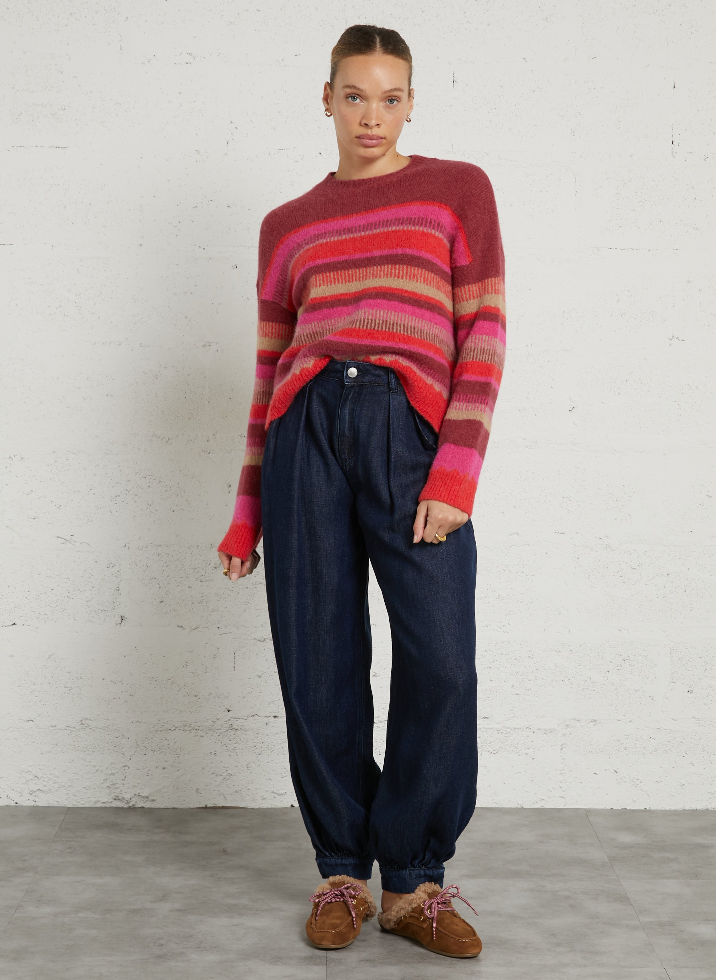 Wijde jeans met hoge taille THE NEW SOCIETY Blauw