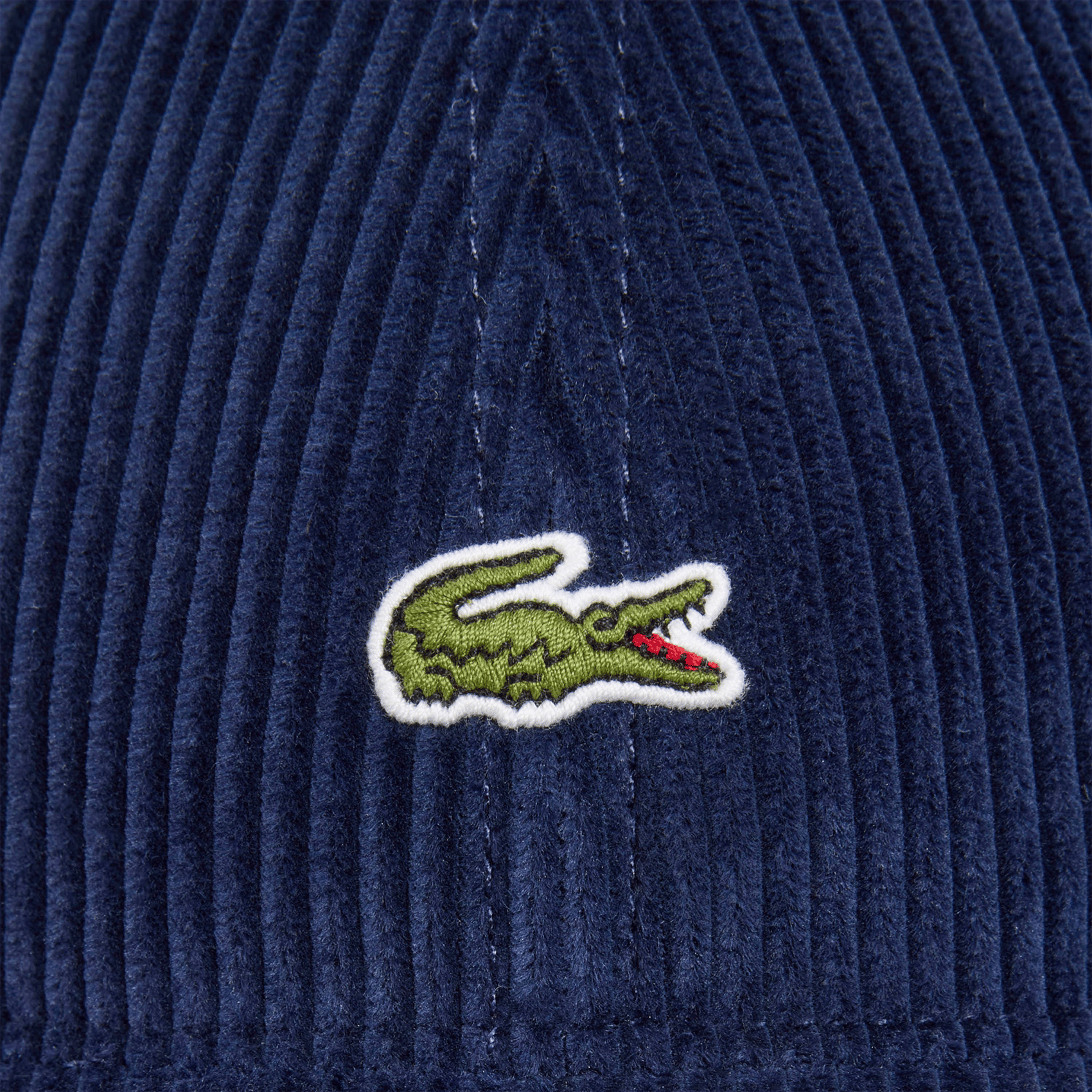 Gerippte Baumwollmütze LACOSTE Blau