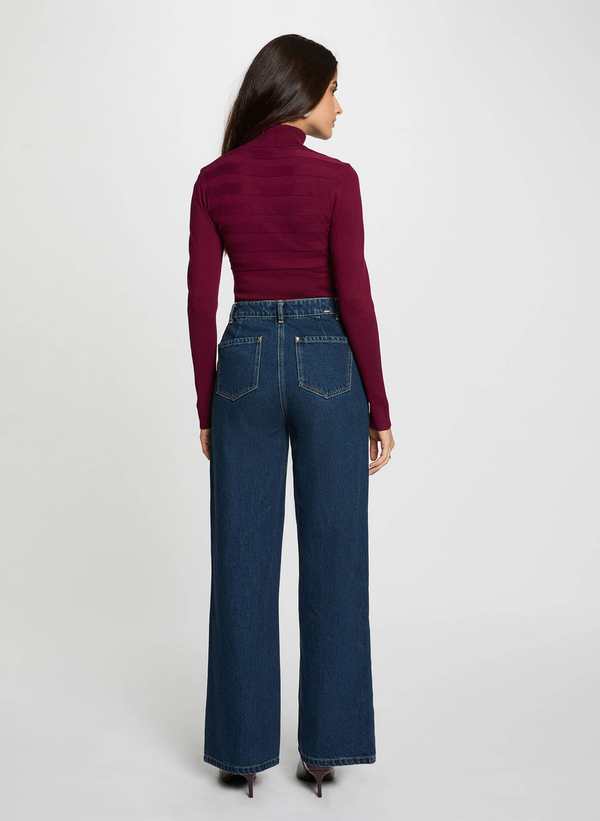 Rollkragenpullover MORGAN Violett