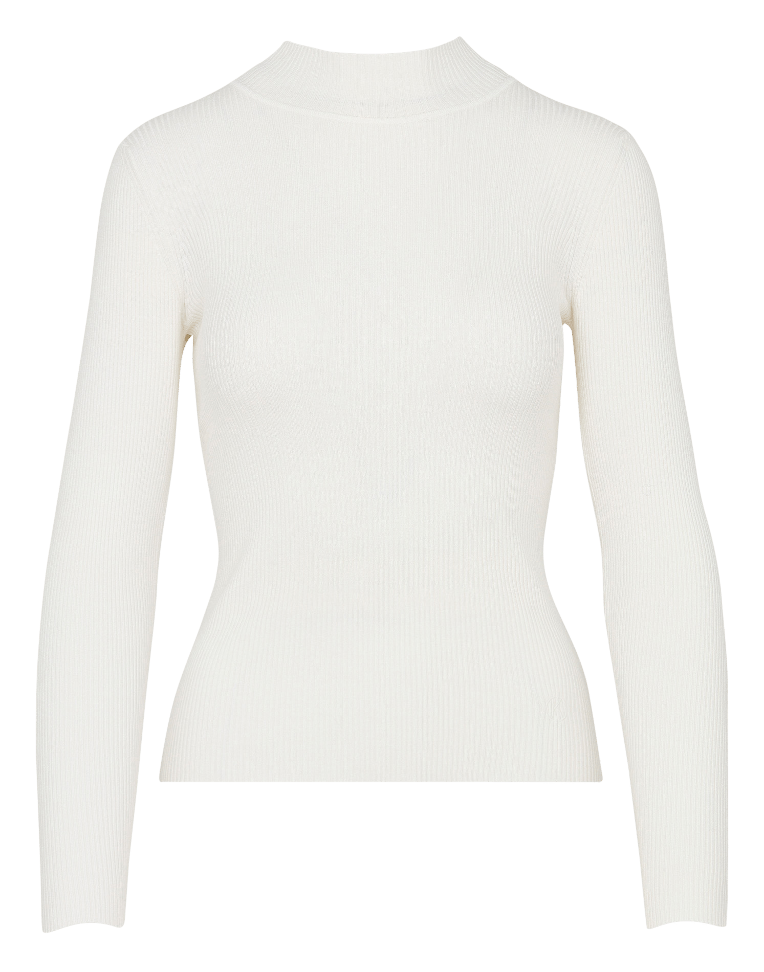 Eng anliegendes T-Shirt mit geripptem Stehkragen KOOKAI Weiss