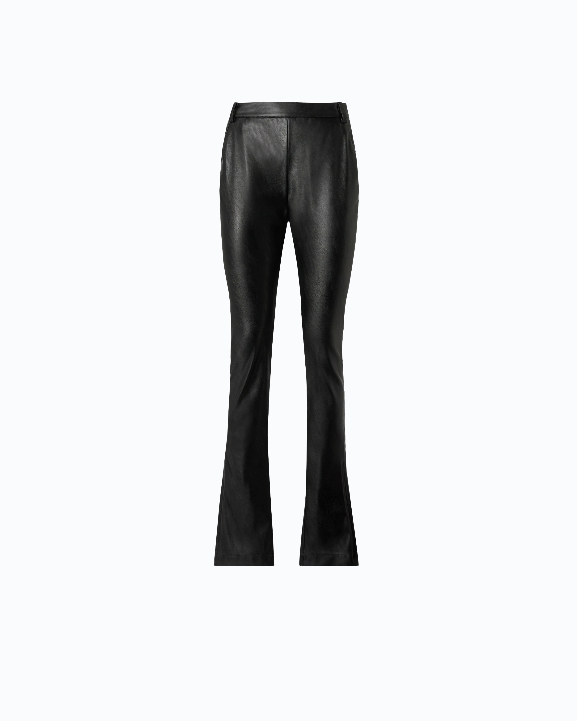 Slim flared nappa leather-effect trousers PINKO Black