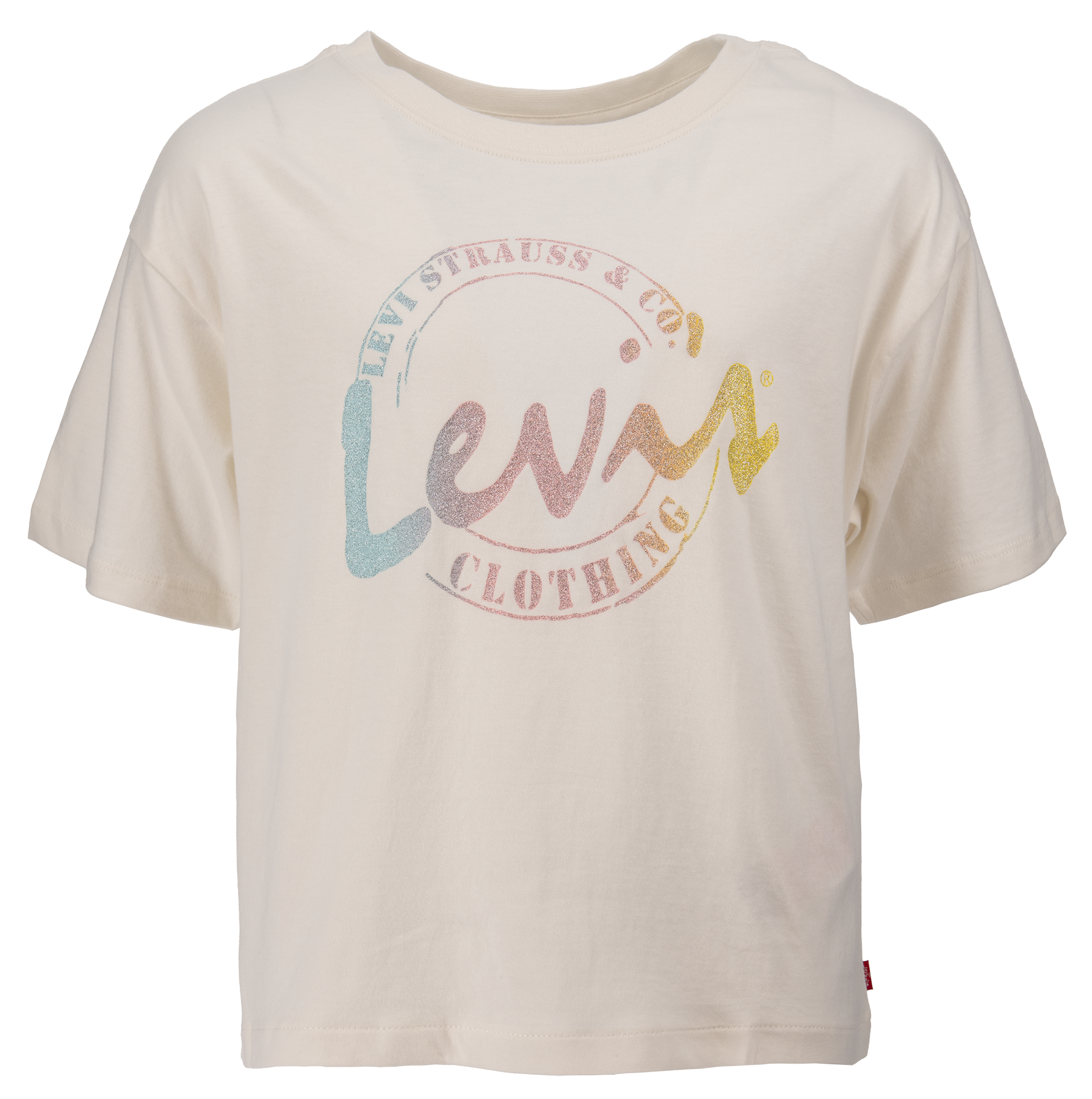 Tee-shirt court à col rond en coton sérigraphié LEVI'S KIDS