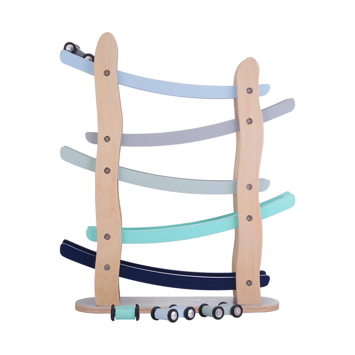 Wooden marble run KINDSGUT Blue