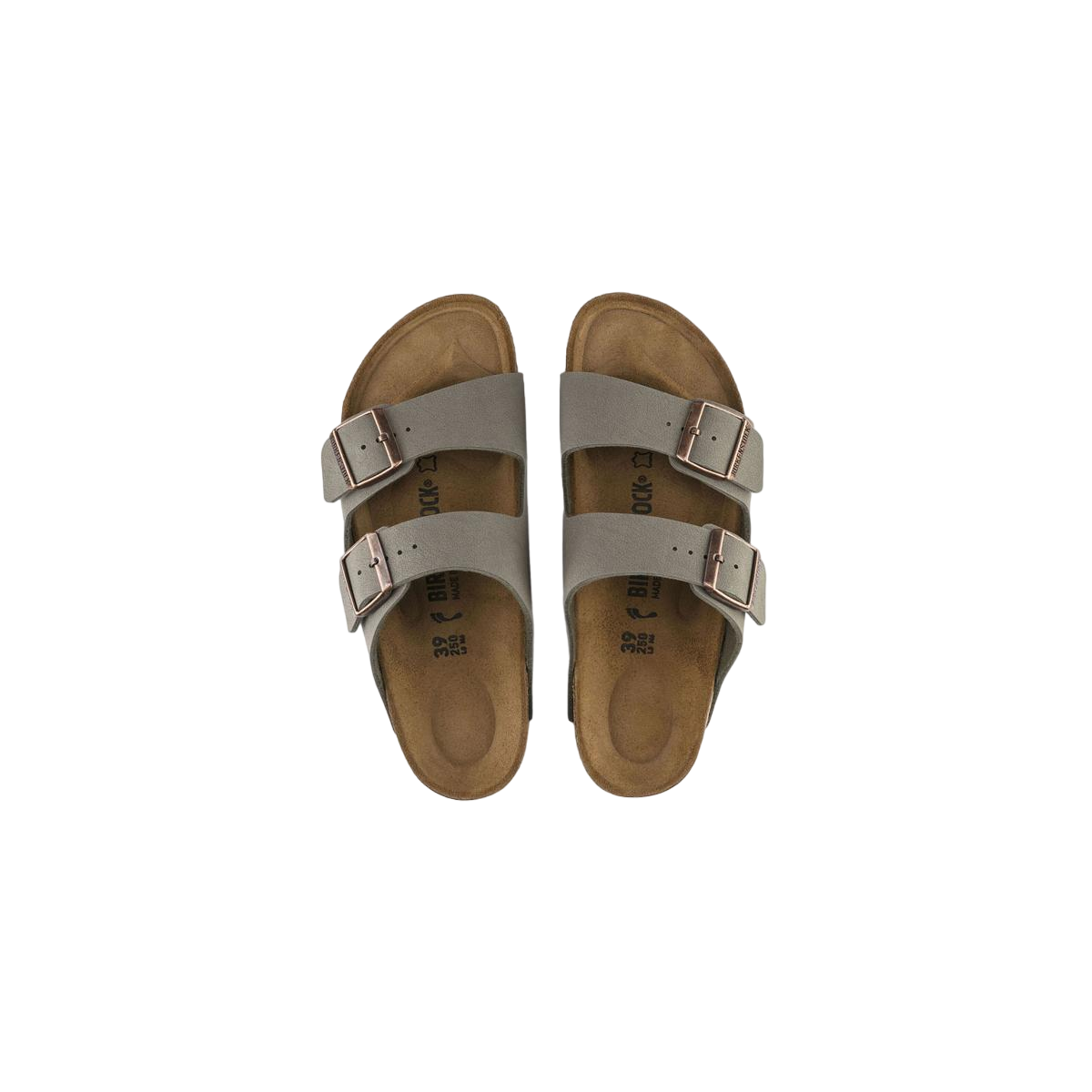 Faux leather sandals BIRKENSTOCK Grey