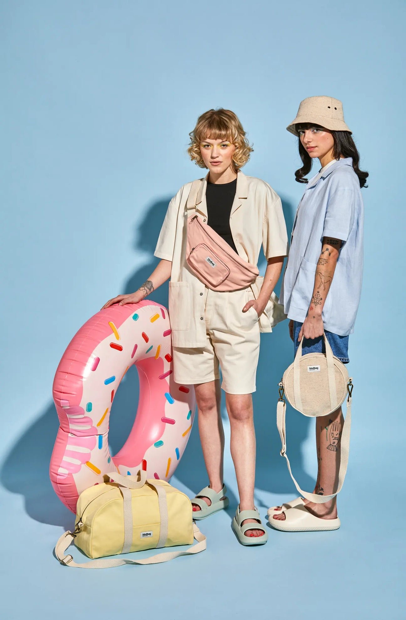 Cotton handbag HINDBAG Beige