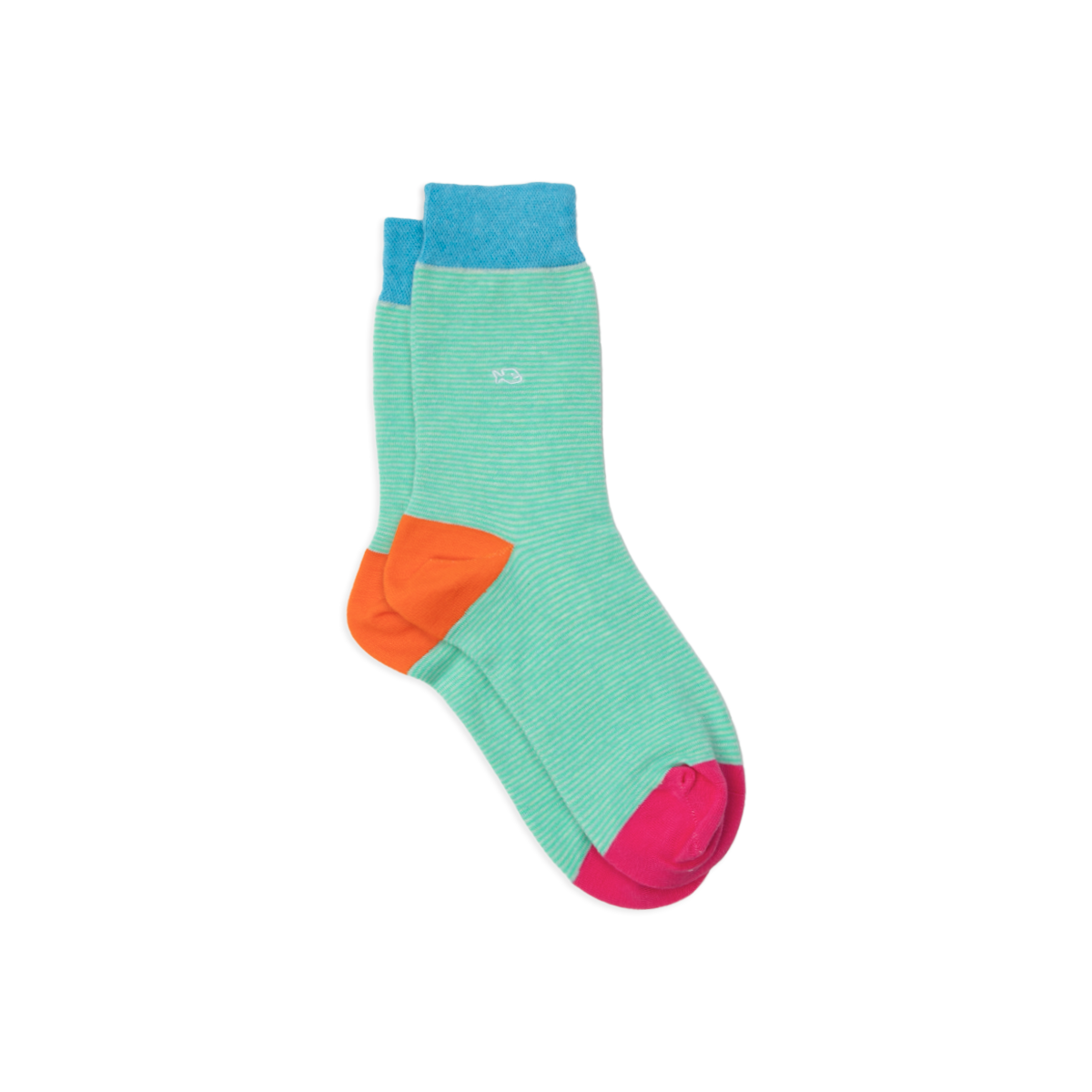 Striped combed cotton socks BILLYBELT Green