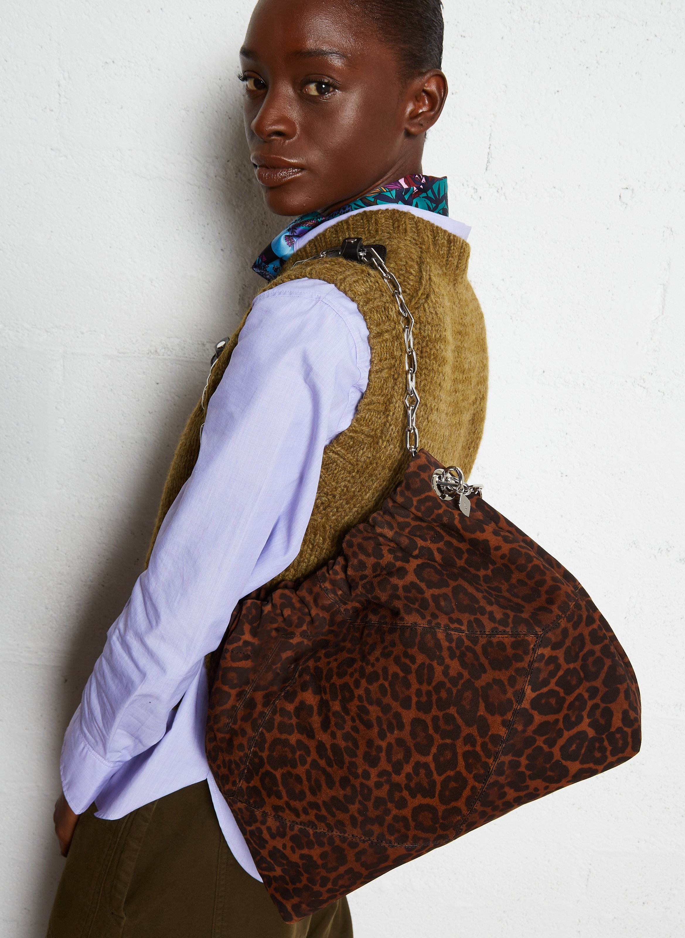 Sac tote rectangulaire BA&SH Marron