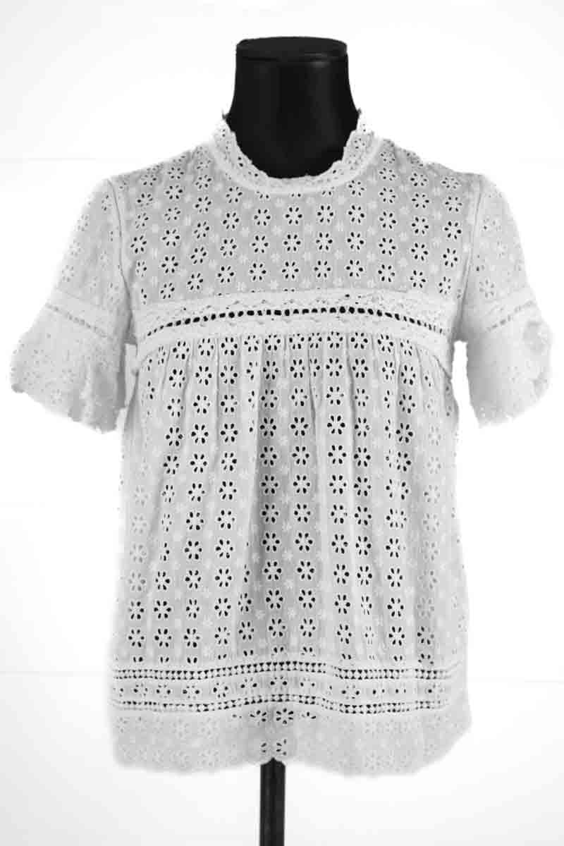 Cotton blouse SEZANE - Seconde main White