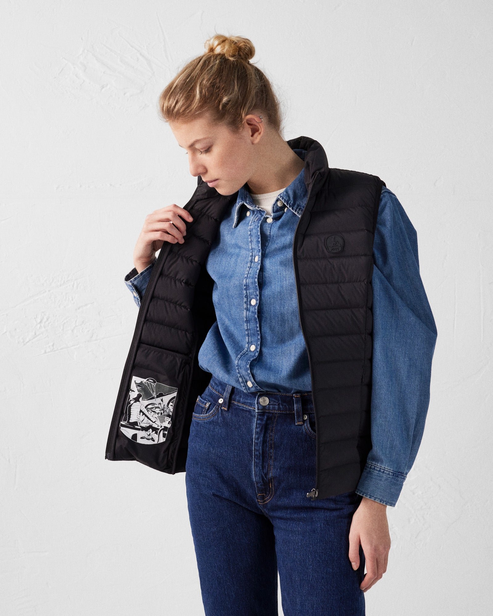 Stretch sleeveless down jacket Grenada JOTT Black