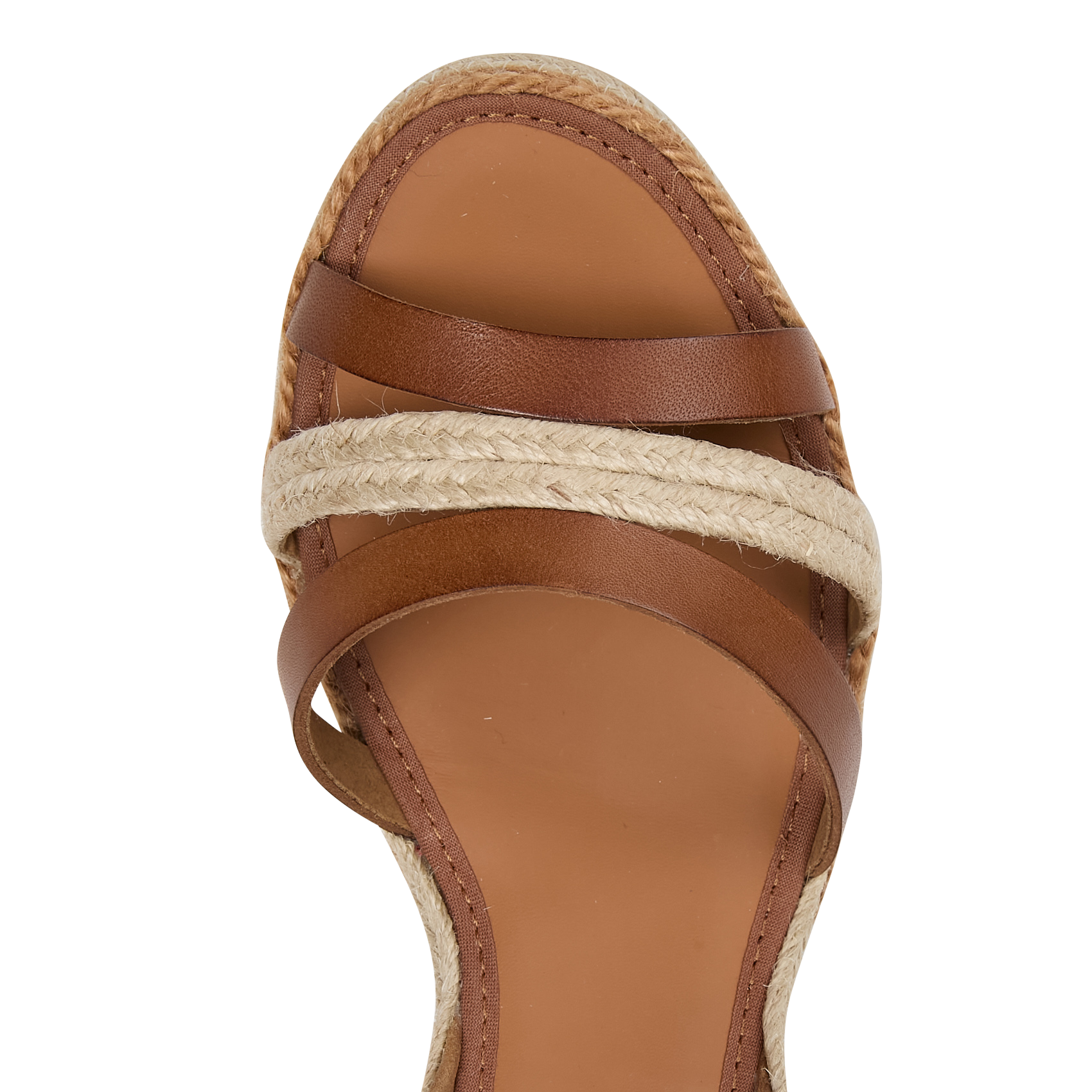 Espadrilles van daim met sleehak MON SOULIER Bruin