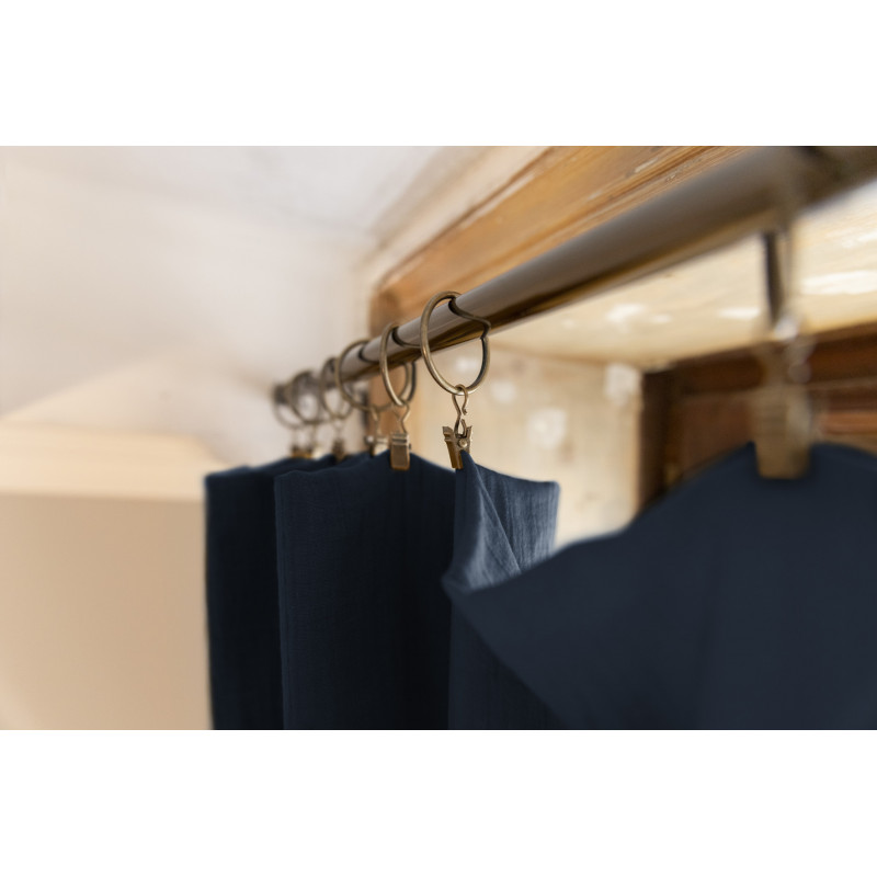 Blackout and Thermal Curtains L'EFFET PAPILLON Blue