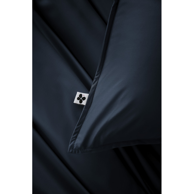 "Salomé" Bamboo Viscose Duvet Cover 120 threads/cm² L'EFFET PAPILLON Blue